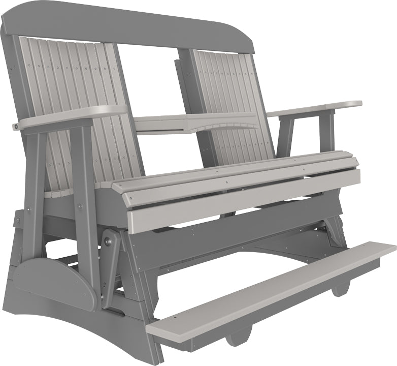 LuxCraft 5-Foot Classic Balcony Glider Chair - Outdoor Patio Swing for Relaxing, Porch Rocking Bench with Smooth Gliding Motion - Perfect for Backyard, Garden, Deck or Sunroom Lounging