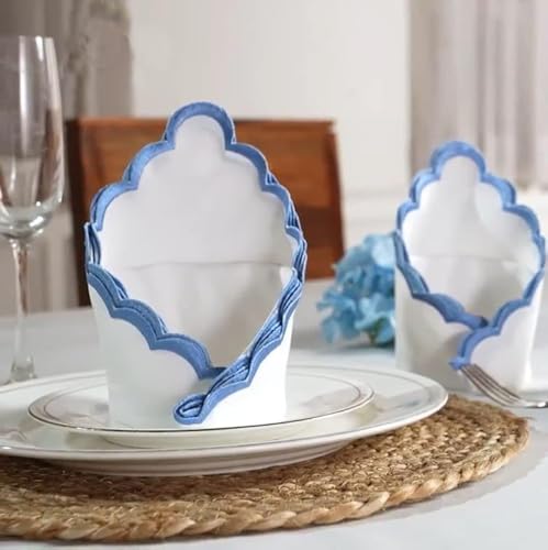 White With Blue Edge