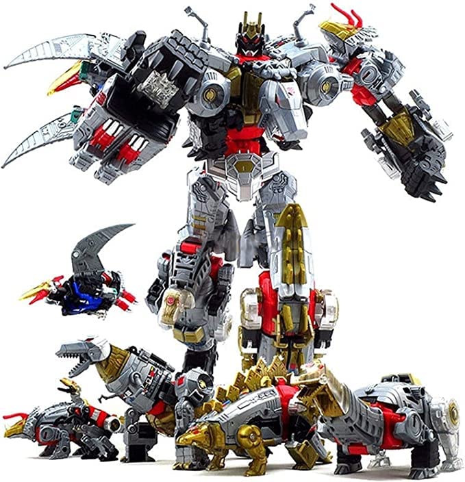 5-in-1 Anime Devastator Robot Dinosaur Transformer Toy - Movie Action Figure & Car Model for Kids | STEM Learning Toy & Birthday Gift for Boys