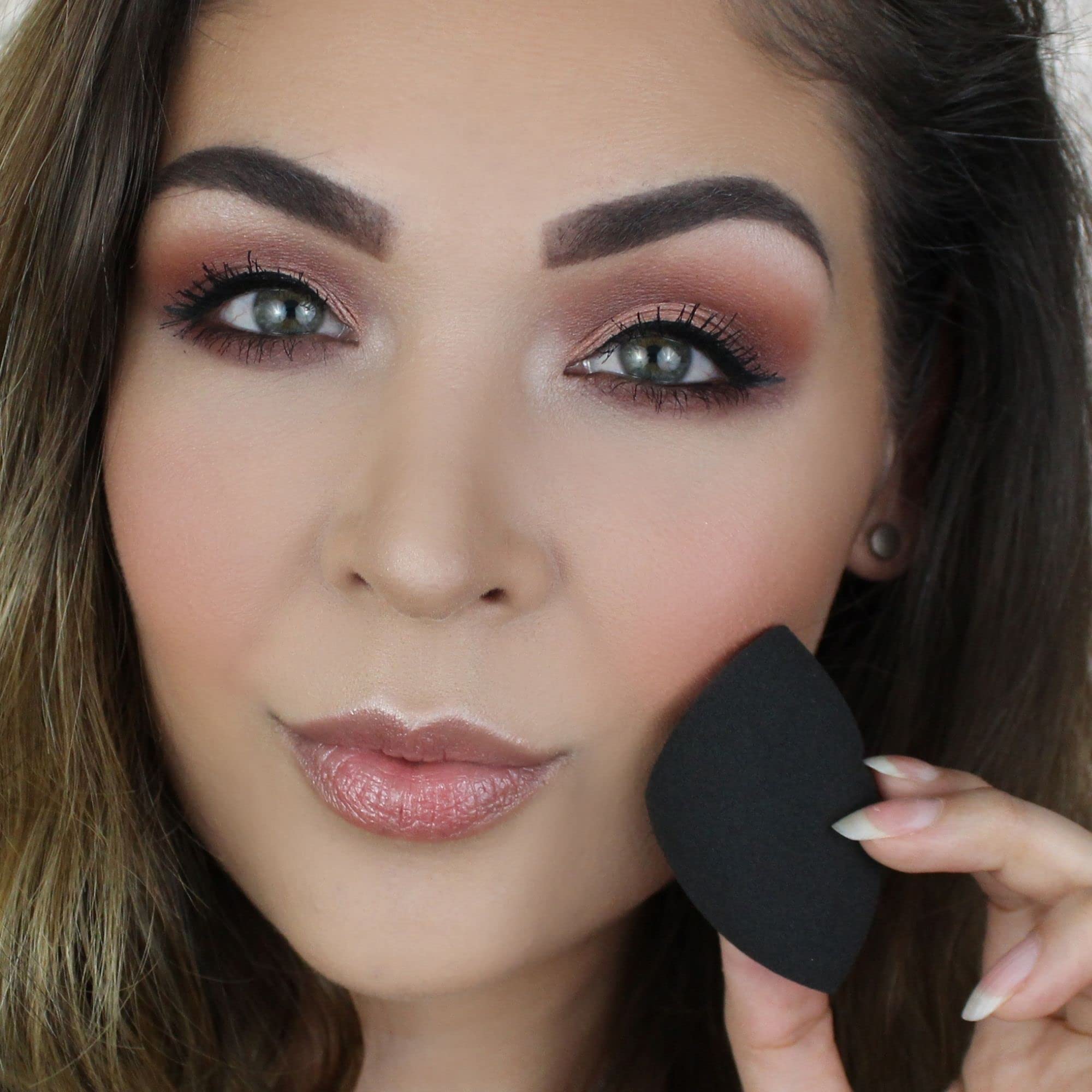 Beauty Junkees Makeup Sponge Blender - Black Contour Blending Sponge for Liquid, Cream & Powder Foundation | Latex-Free Cosmetic Applicator | Perfect for Professional Makeup & Everyday Beauty Routine