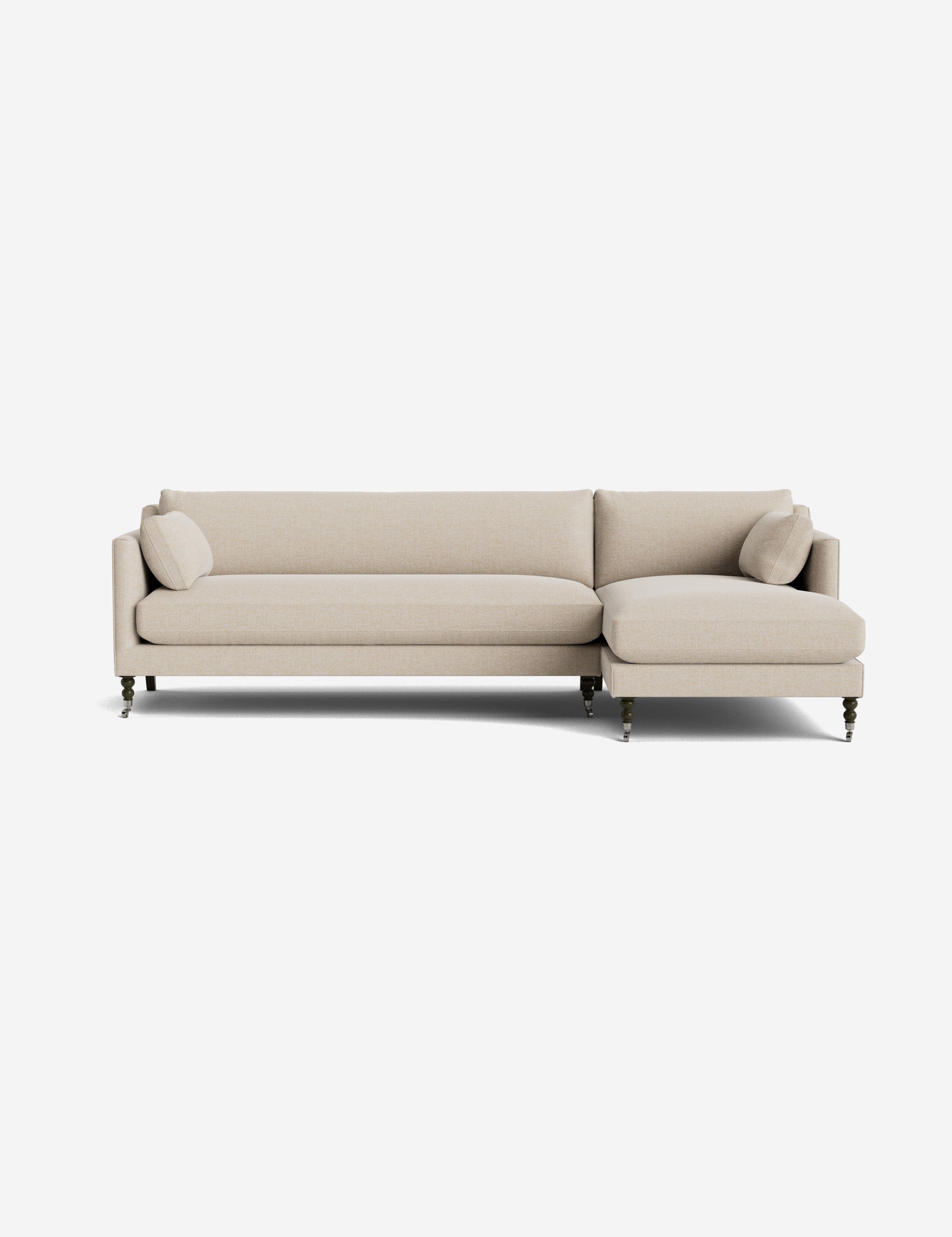 Fabienne Sectional Sofa - Modern L-Shaped Couch with Reversible Chaise, Soft Fabric Upholstery for Living Room, Family Room & Home Theater