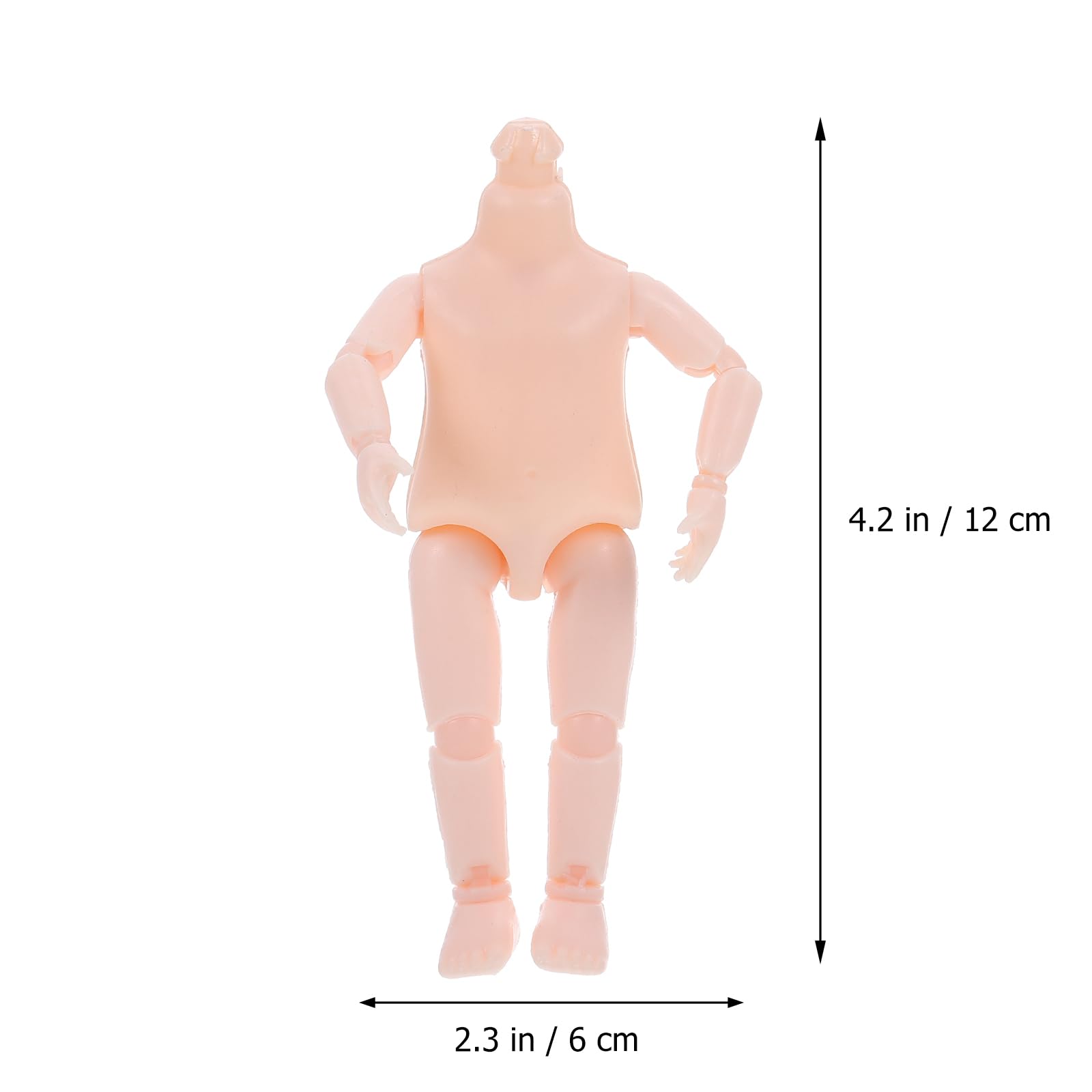 Healifty 6pcs Nude Ball Joint Doll Body with Movable Limbs - DIY BJD Doll Making Kit for Artists & Collectors - Perfect for Custom Doll Design, Photography & Cosplay