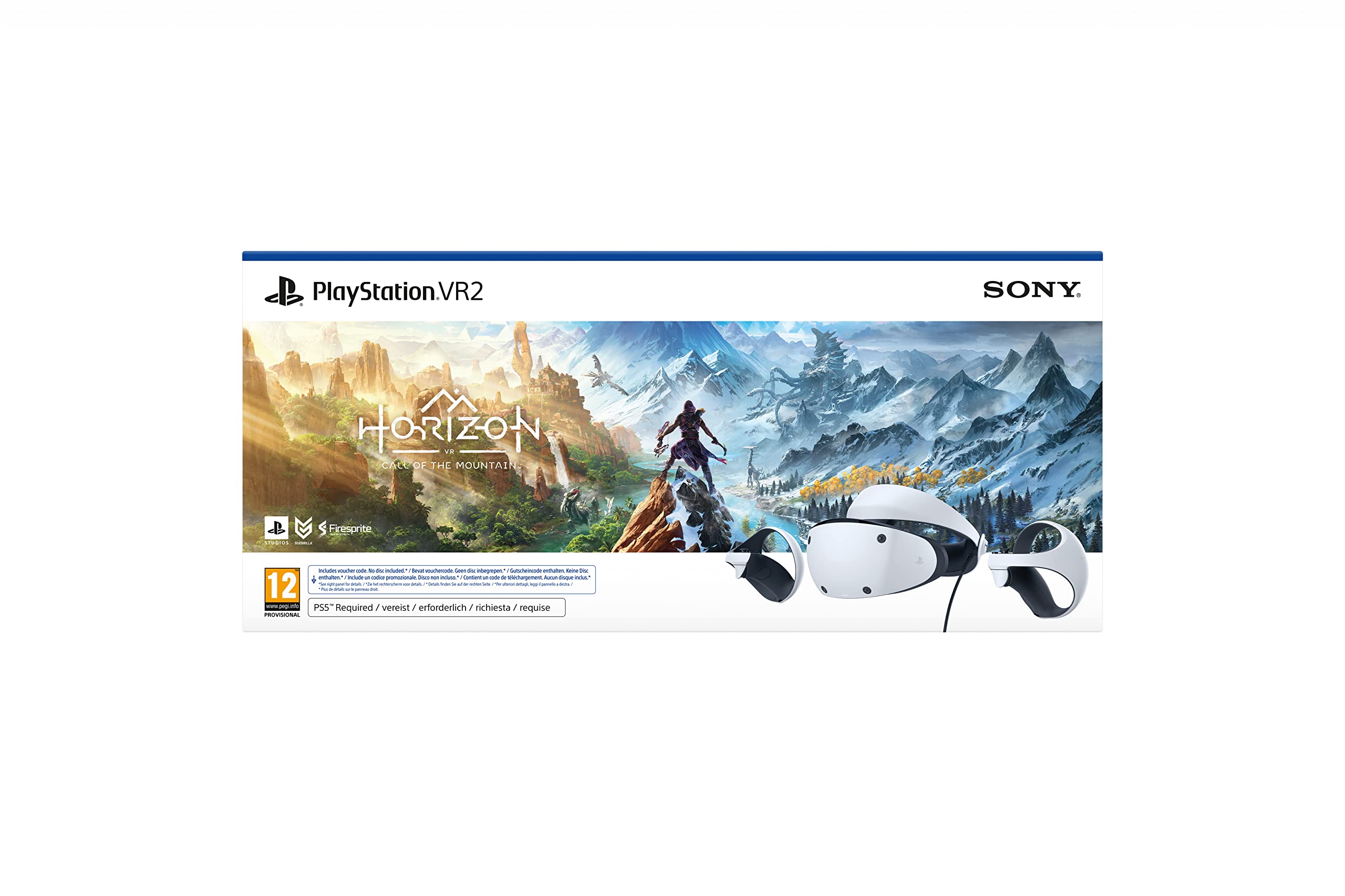 Sony PlayStation VR2 Bundle with Horizon Call of The Mountain - Virtual Reality Headset for PS5 | Immersive Gaming Experience for Action & Adventure Games