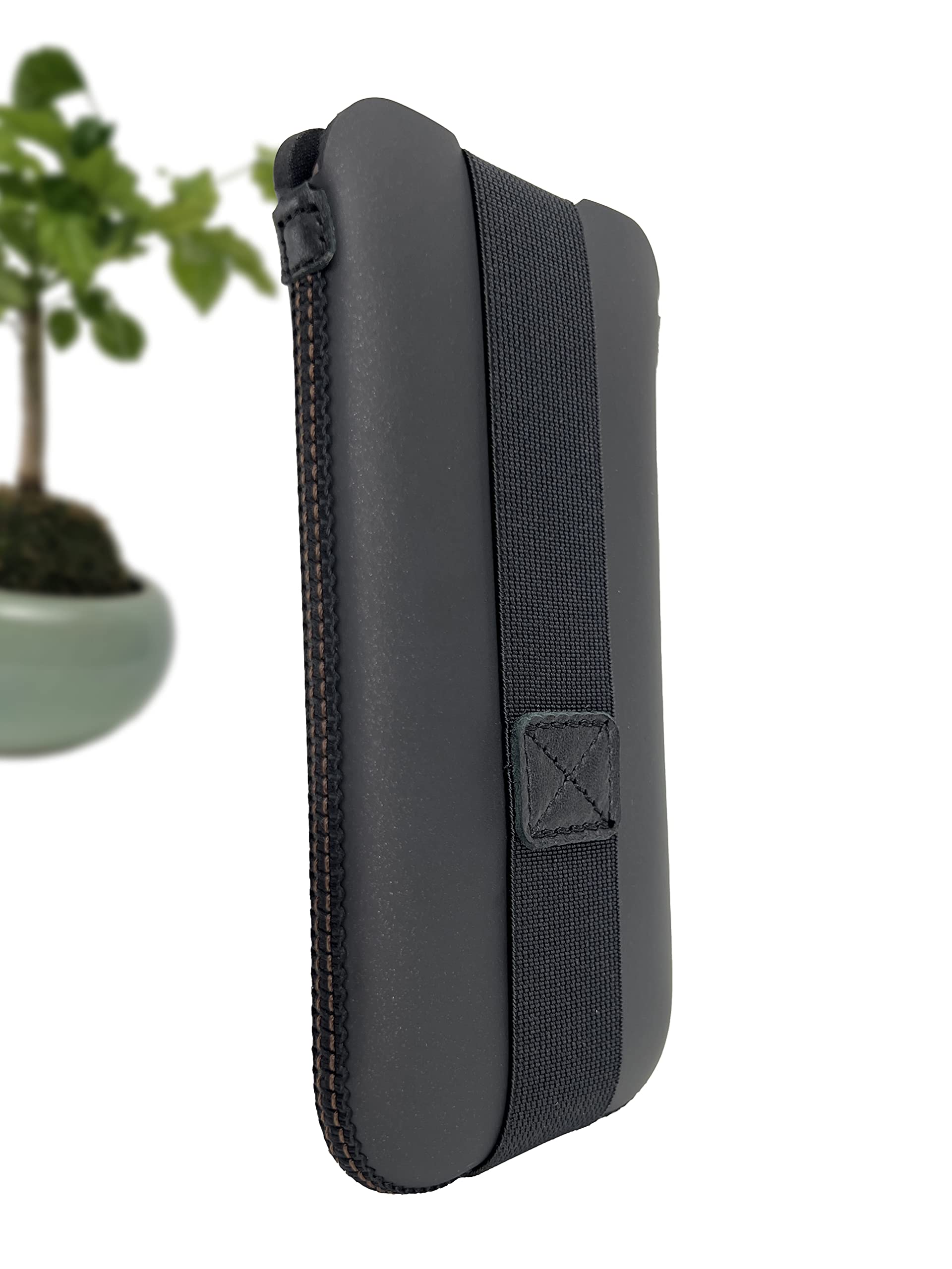 Premium Phone Sleeve Pouch - Slim Protective Case for iPhone & Android Smartphones (AJ18-PX901 Black) - Perfect for Travel, Work & Everyday Use