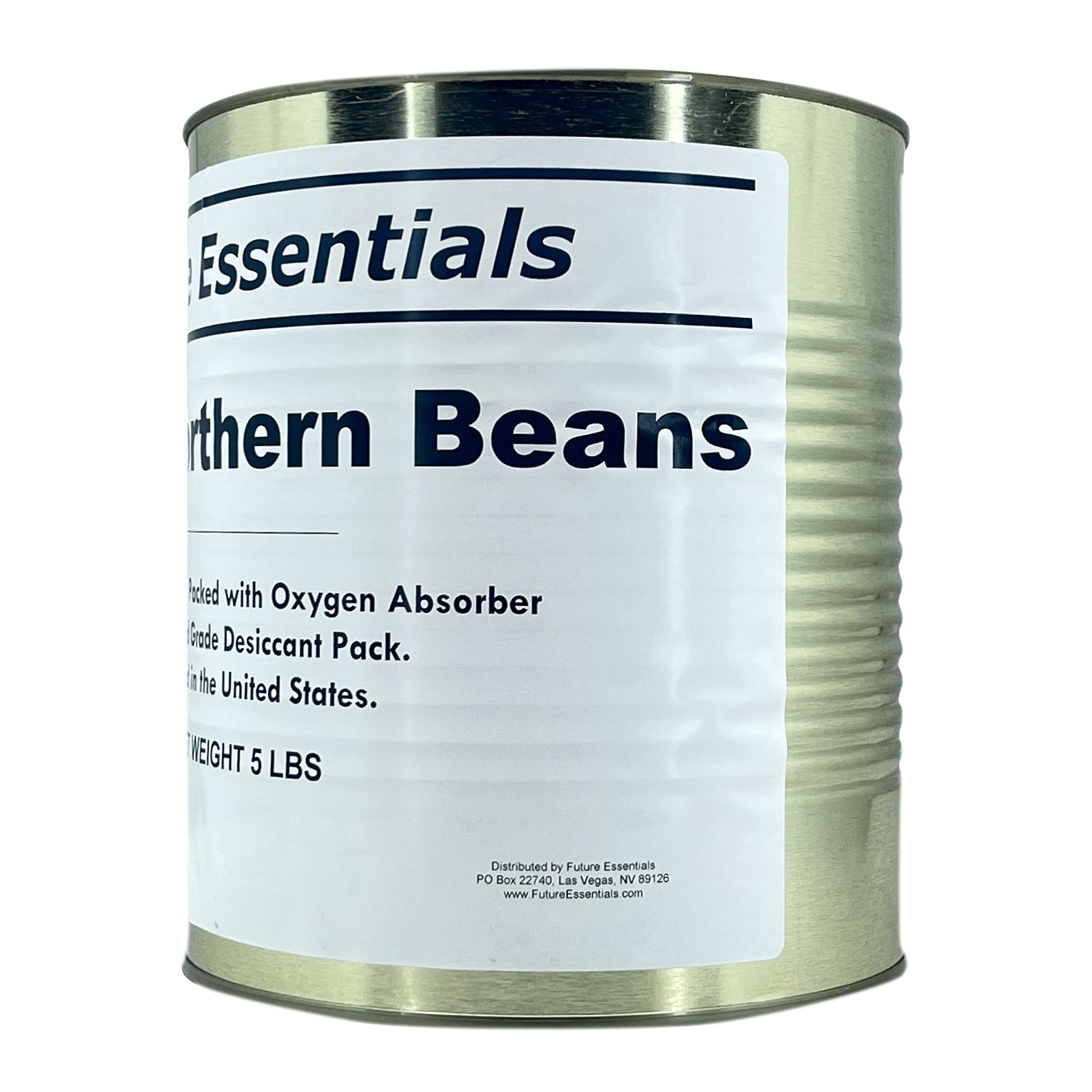 Future Essentials Great Northern Beans - Dried, #10 Can (5 lbs) | Bulk Pantry Staple for Soups, Stews & Healthy Recipes | Long Shelf Life Emergency Food Supply
