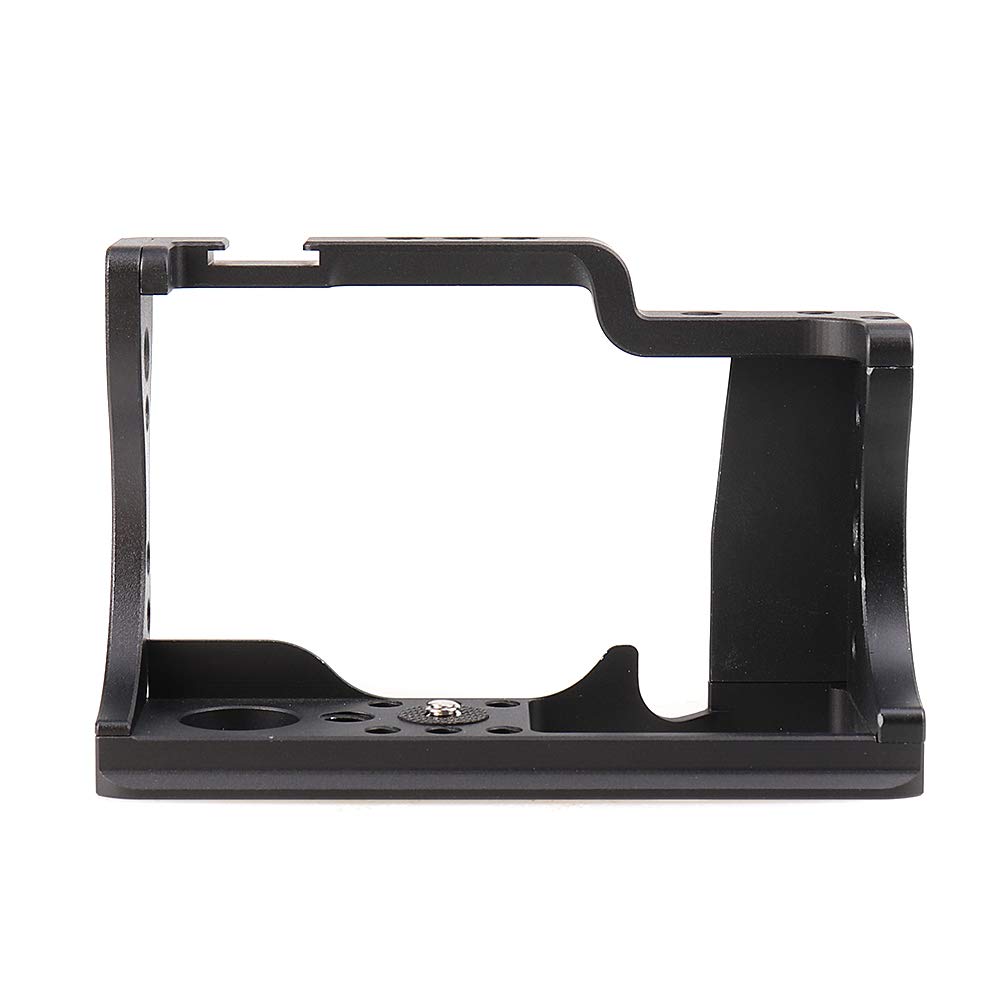 Aluminum Alloy DSLR Camera Cage Stabilizer with Cold Shoe & Top Handle Grip for Canon EOS M50 - Perfect for Vlogging, Filmmaking & Professional Photography