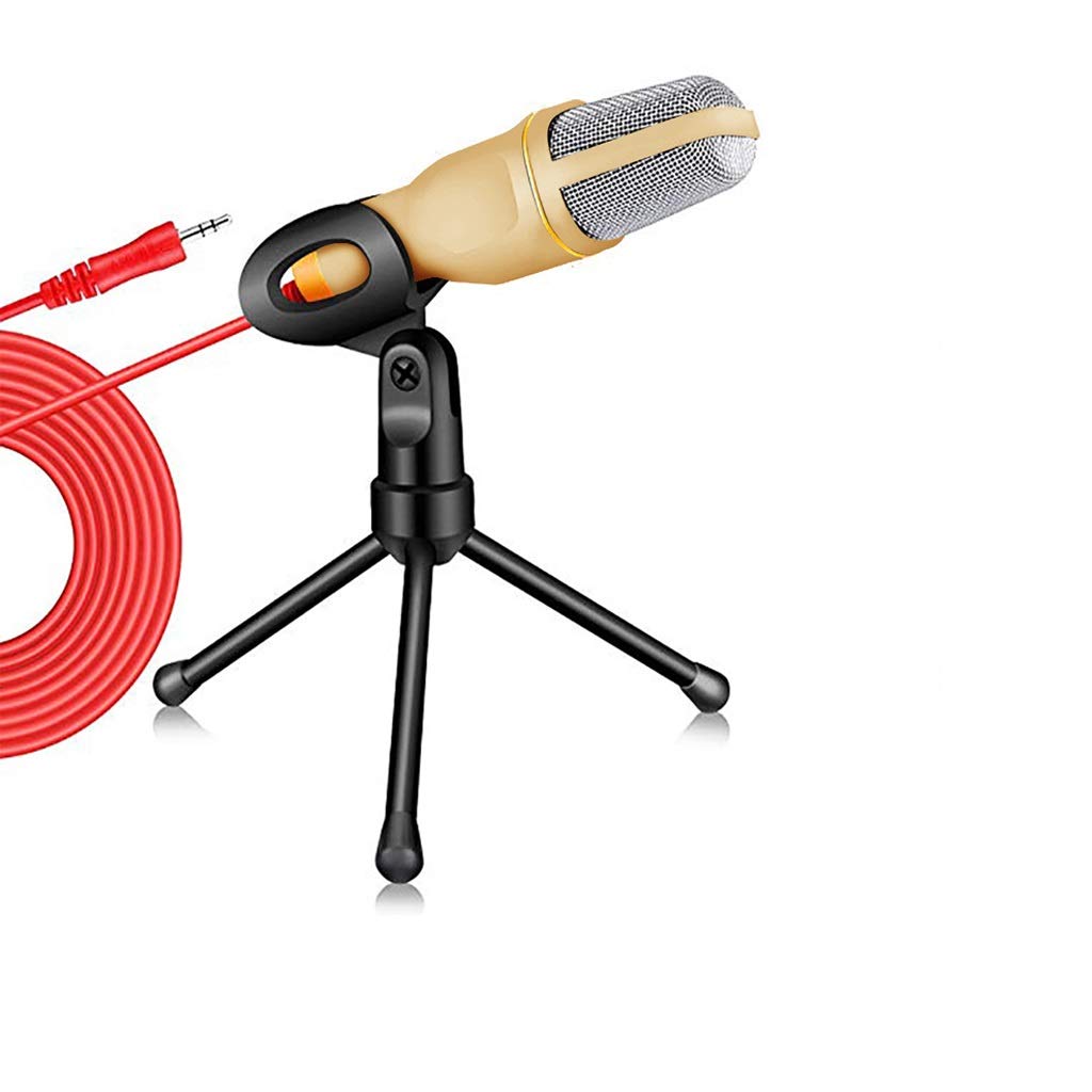 ZZNNN Condenser Microphone with 3.5mm Cable - Professional Studio Quality USB Mic for Podcasting, Singing, Streaming & Recording - Includes Adjustable Desktop Tripod Stand for PC, Laptop & Phone (Black) - Perfect for Home Studio, Gaming & Voice Overs