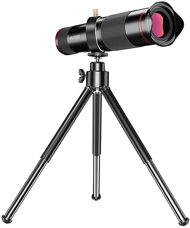 Godefa 48X Optical Telescope Telephoto Lens Kit for iPhone & Android - Clip-On Phone Camera Lens with Selfie Tripod - Perfect for Travel, Wildlife Photography & Long-Distance Shooting