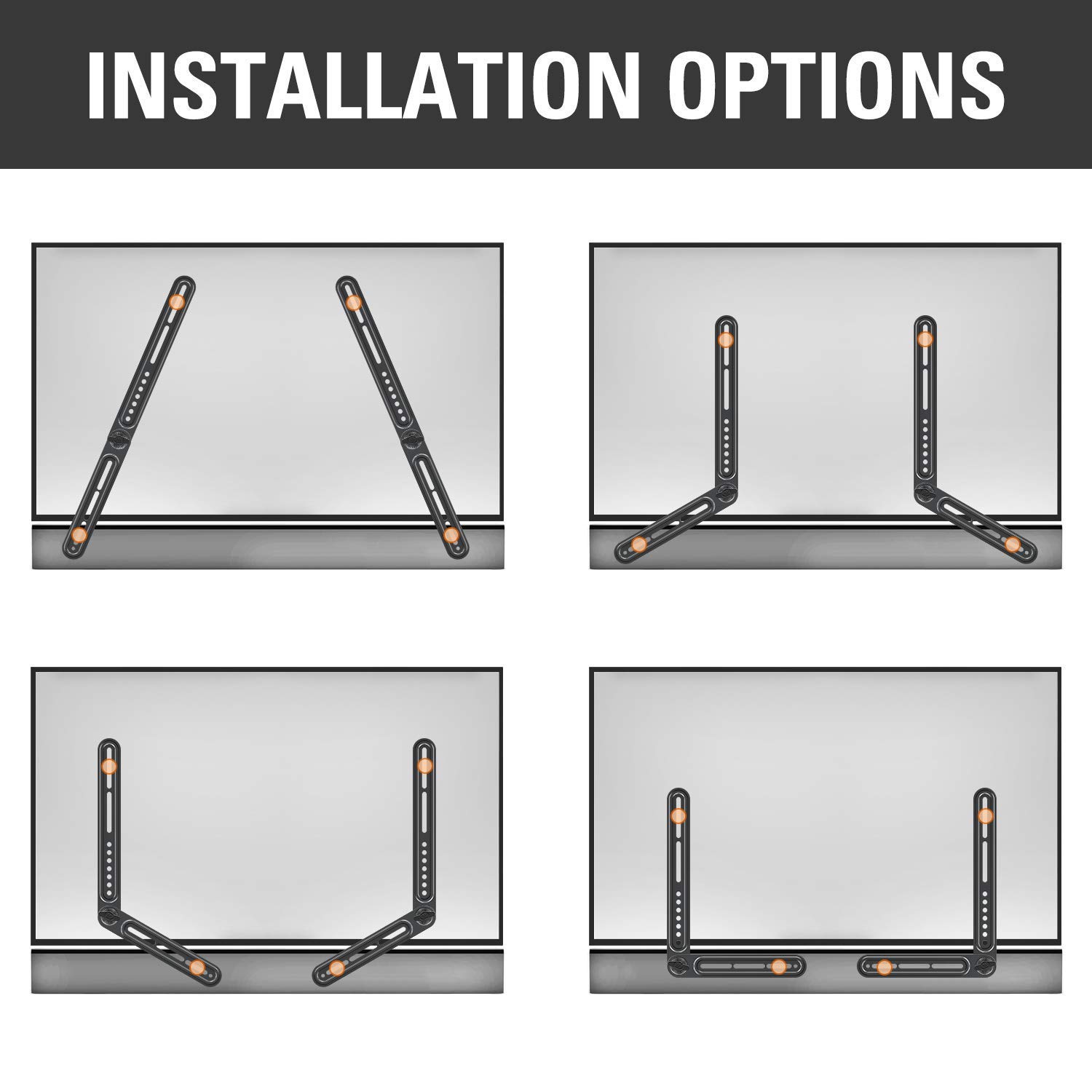Mounting Dream Adjustable Speaker Stands Pair - Universal Satellite Speaker Stands for TVs & Soundbars, Holds Up to 22 lbs with Detachable Extension - Perfect for Home Theater & Gaming Setup (Model MD5421)