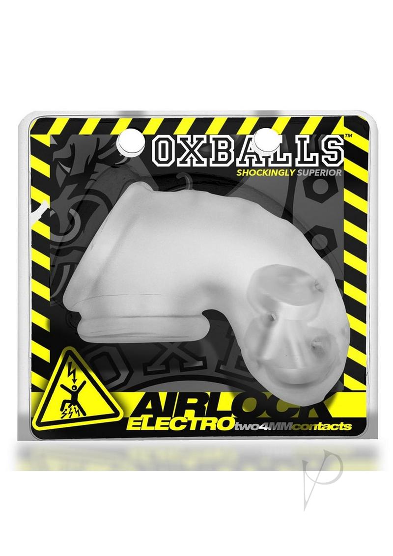 Airlock Electro Air Lite Vented Silicone Chastity Cage - Breathable & Comfortable Clear Ice Design for Long-Term Wear - Perfect for BDSM, Roleplay & Couples Play