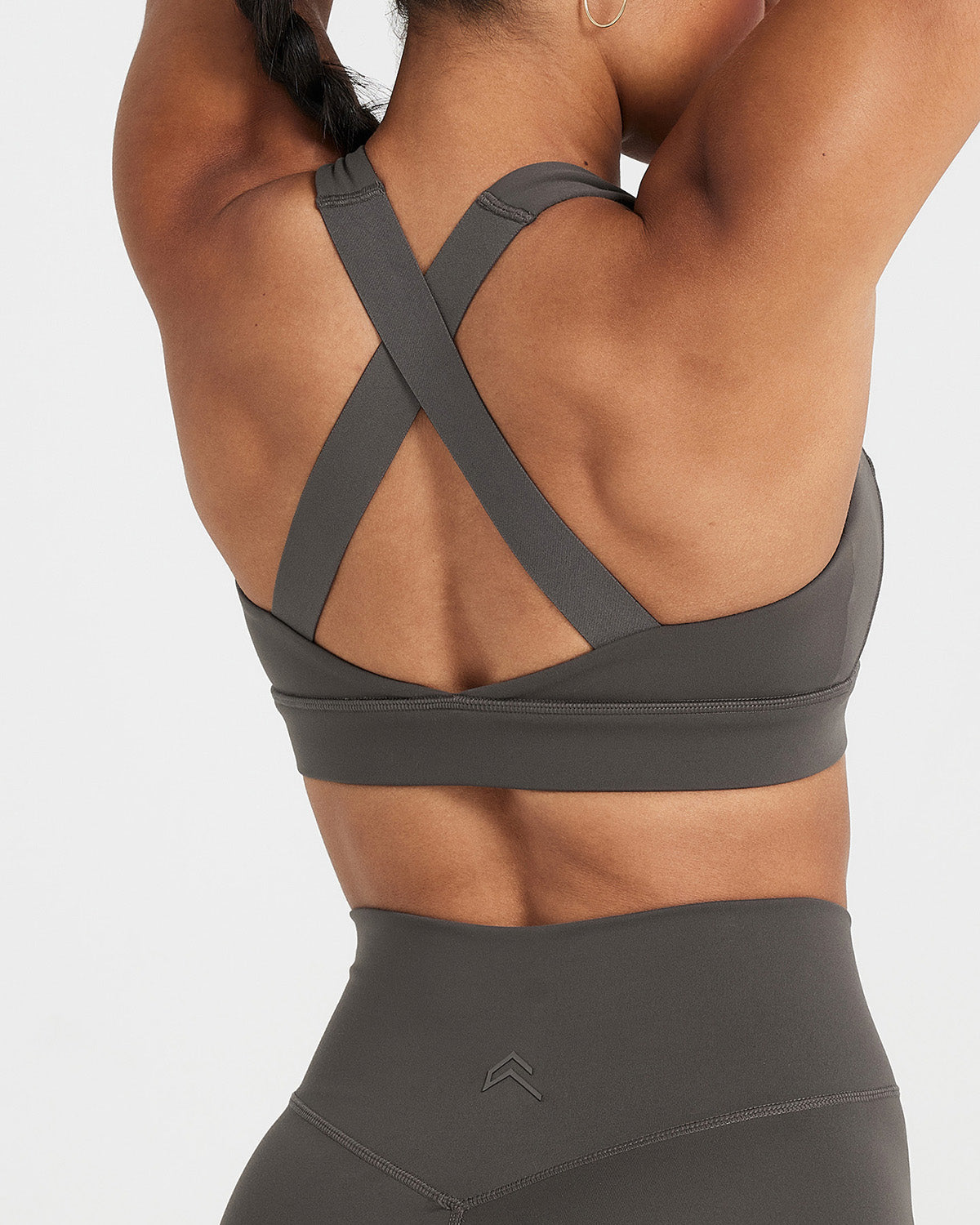 Timeless Wide Strap Sports Bra for Women - Deep Taupe | High Support Workout Bra for Running, Yoga & Gym