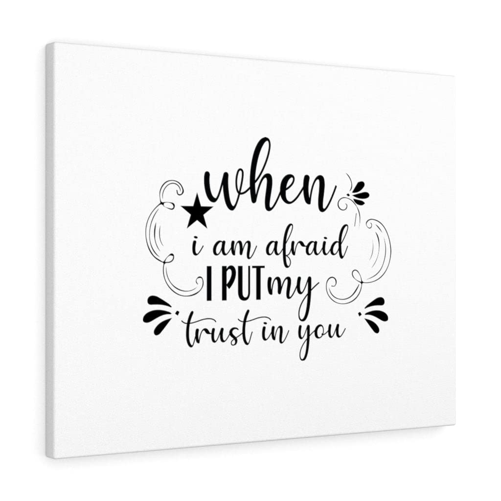 Christian Wall Art - 'I Put My Trust in You' Bible Verse Print - Ready to Hang Scripture Decor for Home, Office & Church - Express Your Love with Inspirational Gifts