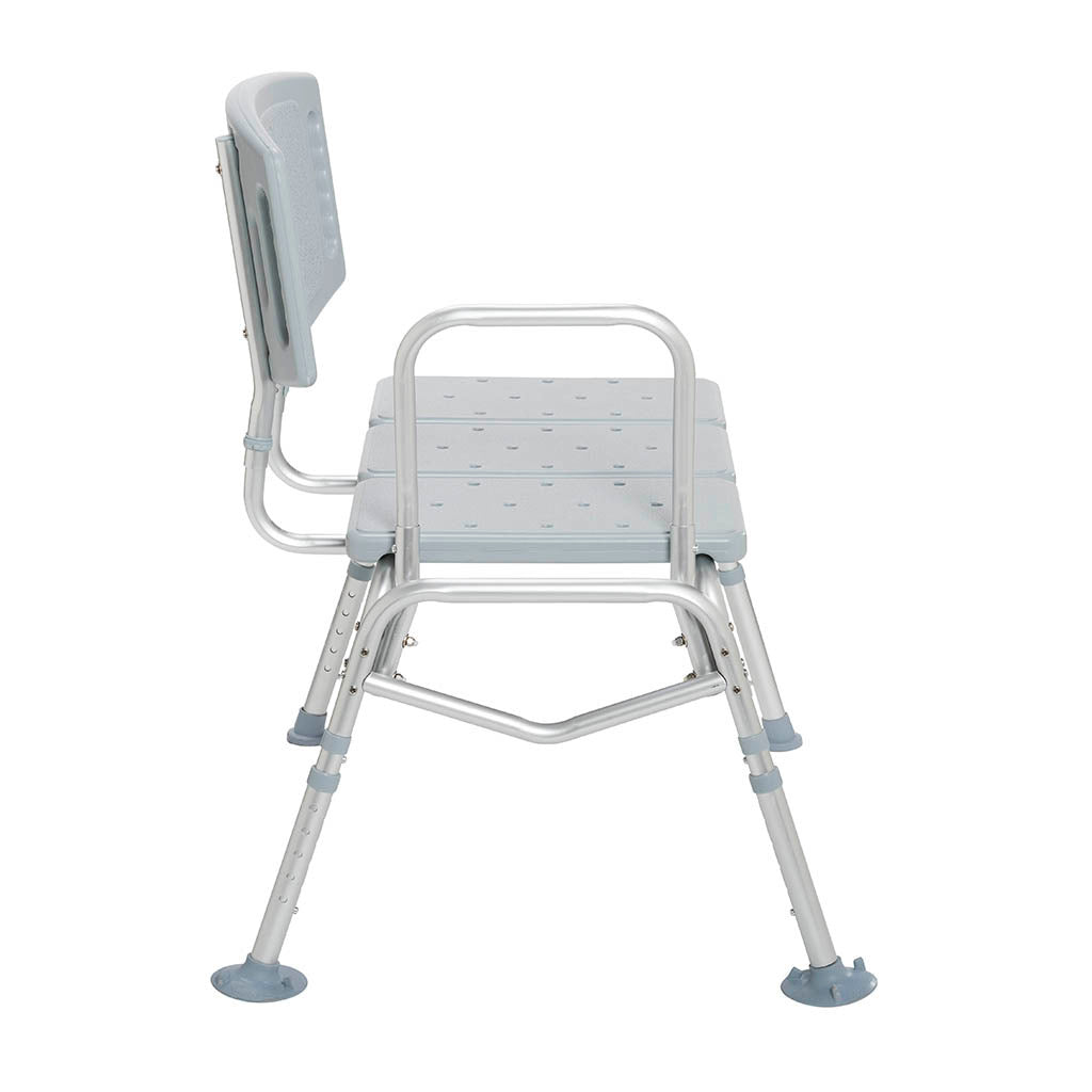 Heavy Duty Bariatric Plastic Seat Transfer Bench for Shower and Bathroom - Safe Mobility Aid for Elderly and Disabled Adults with Non-Slip Surface