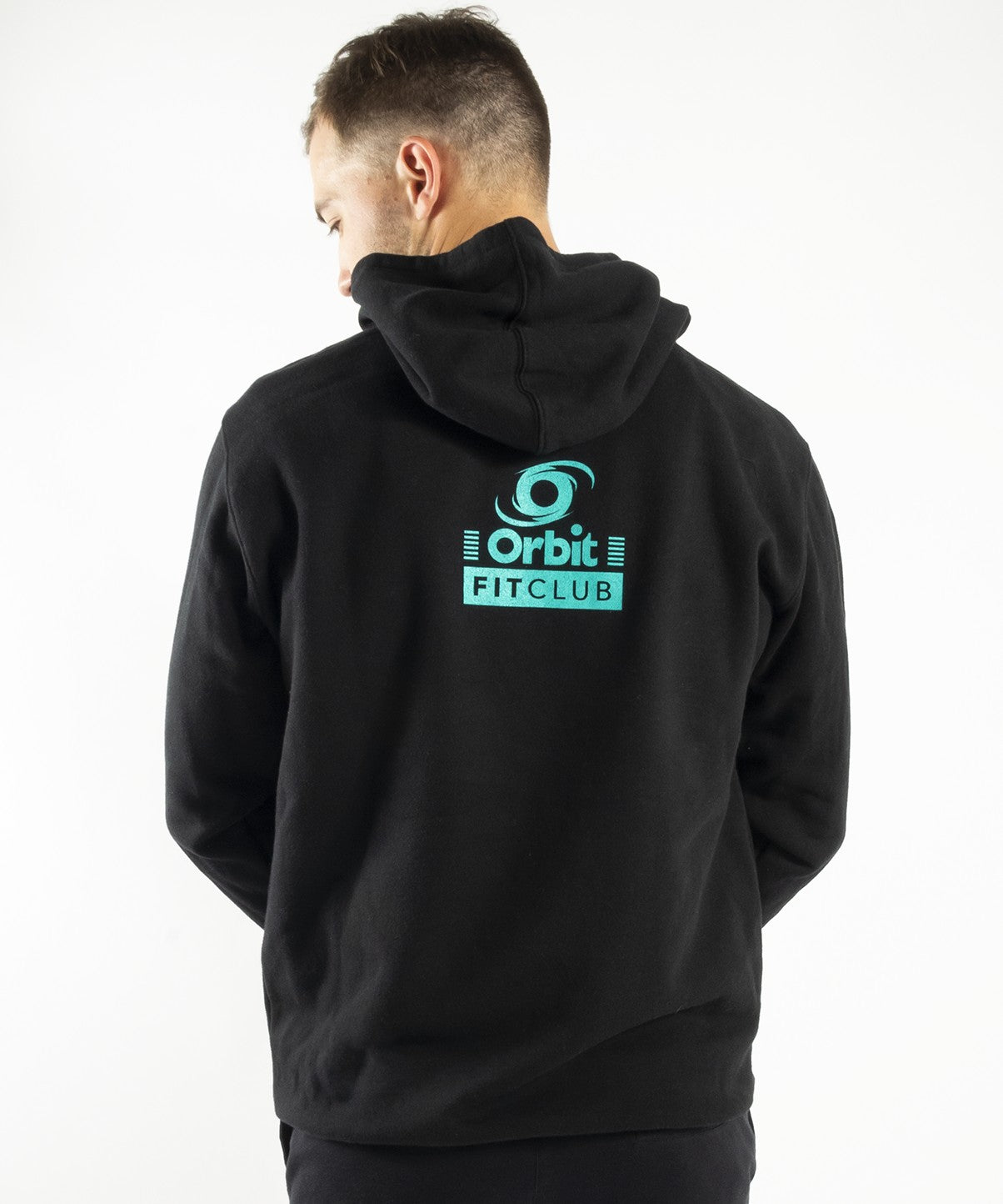 Orbit FitClub Unisex Hoodie - Black | Comfortable & Stylish Pullover for Men & Women | Perfect for Gym, Running & Casual Wear