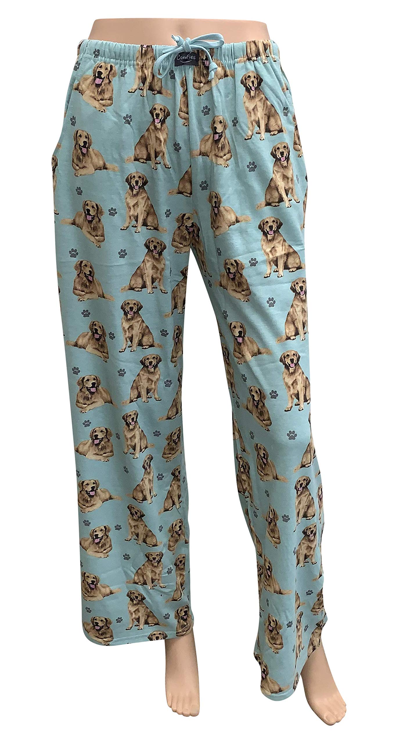 Golden Retriever Pajama Pants for Men & Women - Soft Cotton Blend Sleepwear - Cozy Lounge Pants for Dog Lovers - Perfect Gift for Golden Retriever Owners (Home, Sleep, Relaxation)