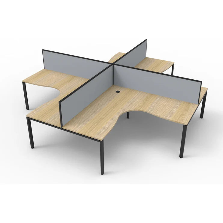 INFERNO 4-Person Workstation Pod - Durable Office Collaboration Space for Team Meetings & Remote Work