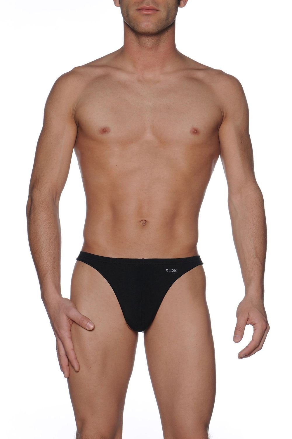 HOM Fredy Men's G-String Thong Underwear - Comfortable & Sexy Black Briefs for Men | Perfect for Underwear Collection, Intimate Moments & Special Occasions