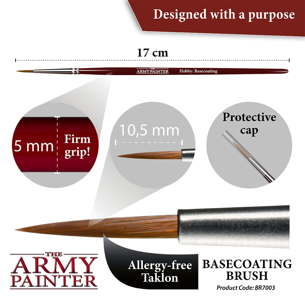 Premium Hobby Brush Set for Basecoating - Perfect for Miniature Painting, Warhammer, and Model Kits - Ideal for Artists, Hobbyists, and DIY Craft Projects