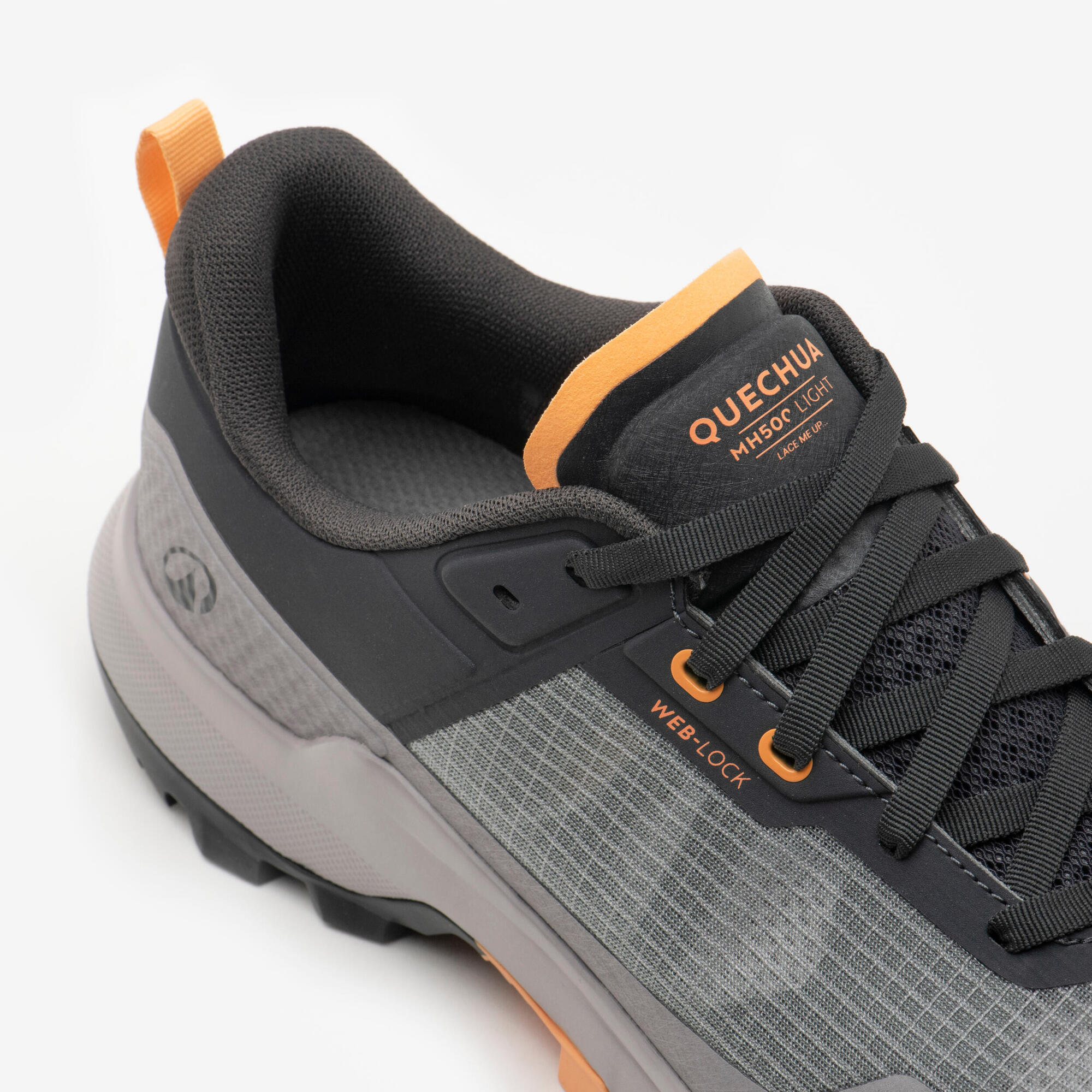 Quechua MH500 Lightweight Hiking Shoes for Men - Comfortable & Durable Outdoor Trekking Footwear for Trail Walking, Camping & Backpacking Adventures