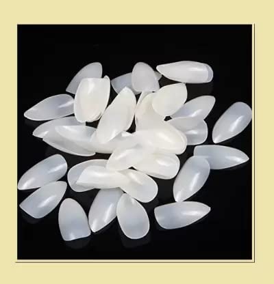 Wiffy Beauty 100pcs White False Nails with Glue Kit - Full Cover Acrylic Press On Nails for Manicure, Salon & Party Wear