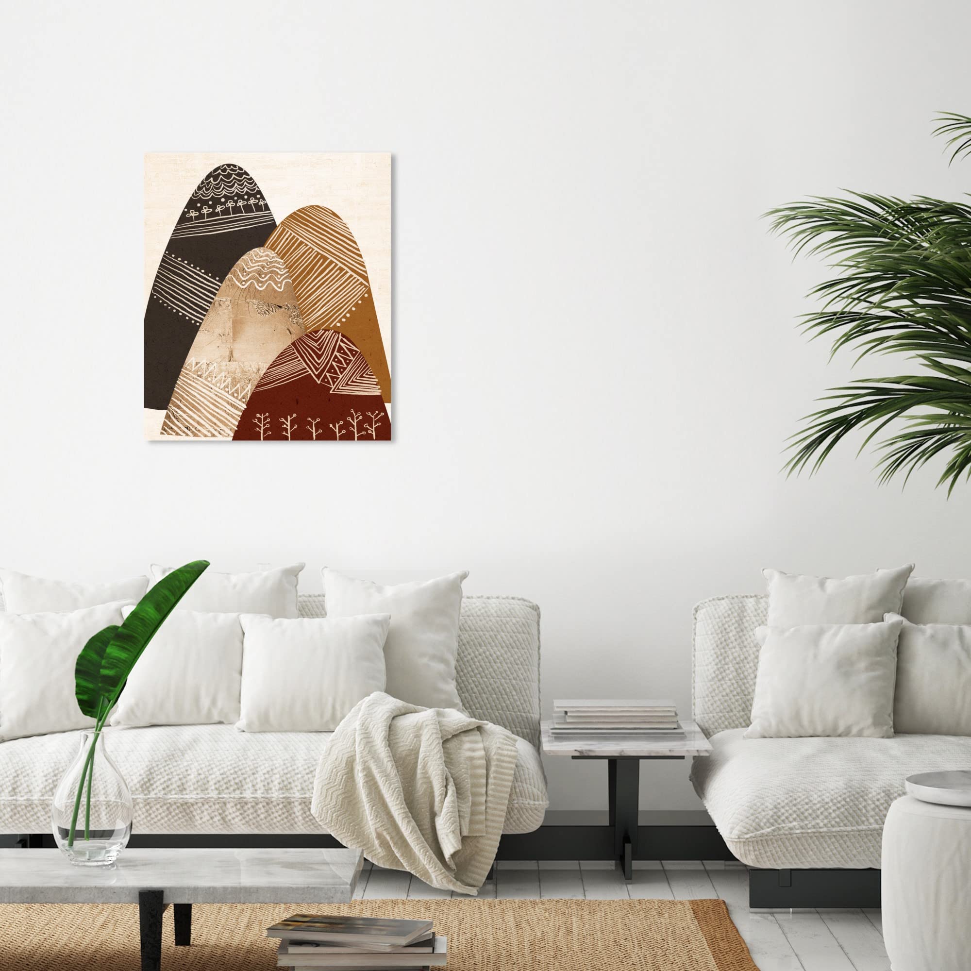 Terracotta Mountain Tops Landscape Wall Art Canvas Print - Nature Inspired Home Decor for Living Room, Bedroom & Office | The Oliver Gal Artist Co.