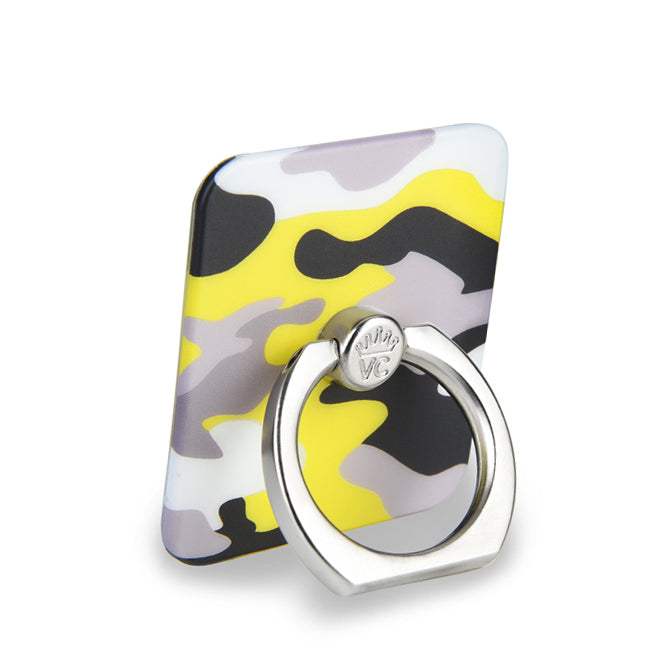 Yellow Camo Phone Ring Holder - Grip & Stand for Smartphones - Perfect for Selfies, Videos & Hands-Free Use - Compatible with iPhone, Samsung & More