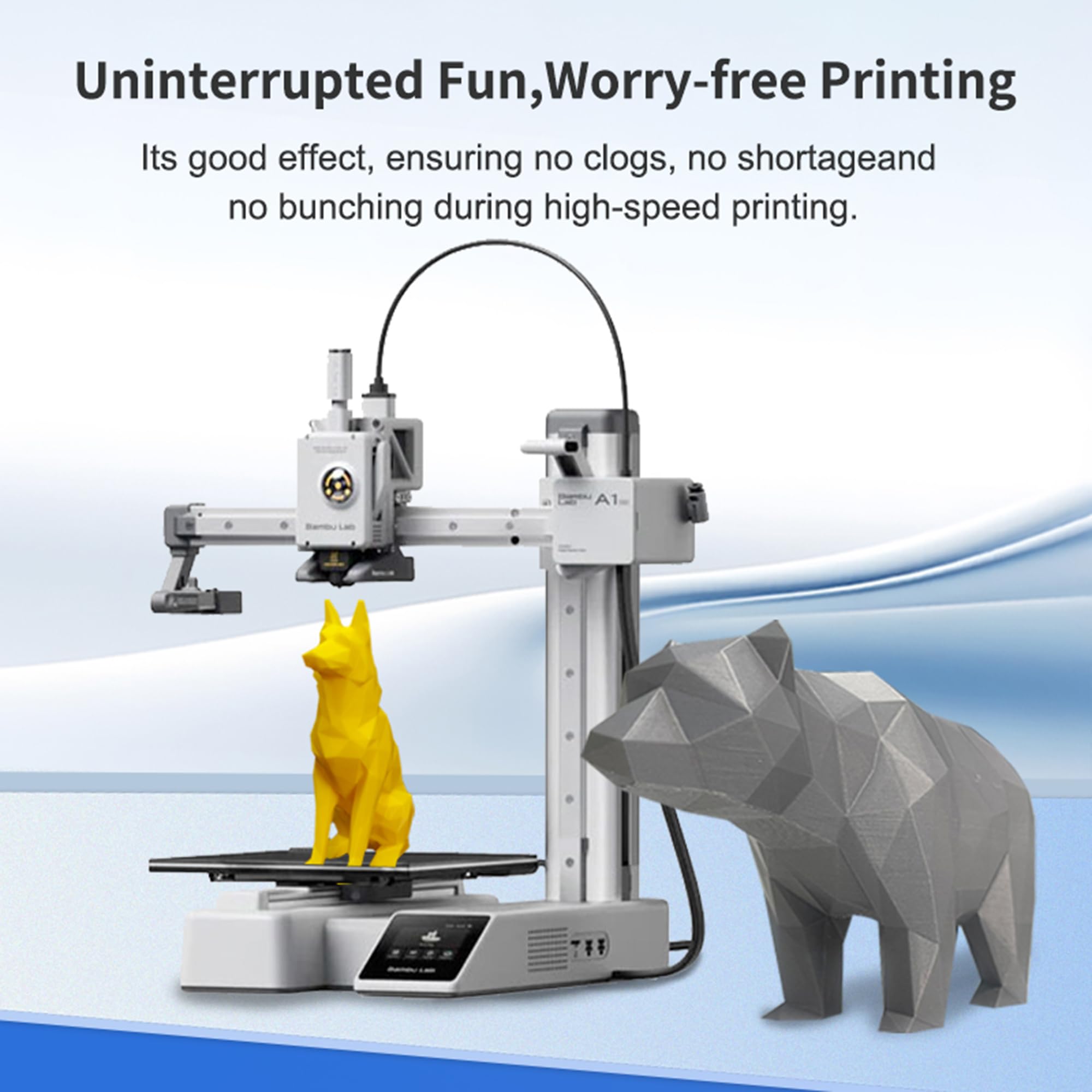 Premium PLA+ 3D Printer Filament 1.75mm - High Speed & High Toughness PLA Plus Filament with +/- 0.02mm Accuracy, 1kg Spool (2.2lbs) - Compatible with Bambu Lab AMS Lite & Most FDM 3D Printers - Ideal for Rapid Prototyping, Cosplay Props & Functional Parts - Vibrant Blue Color