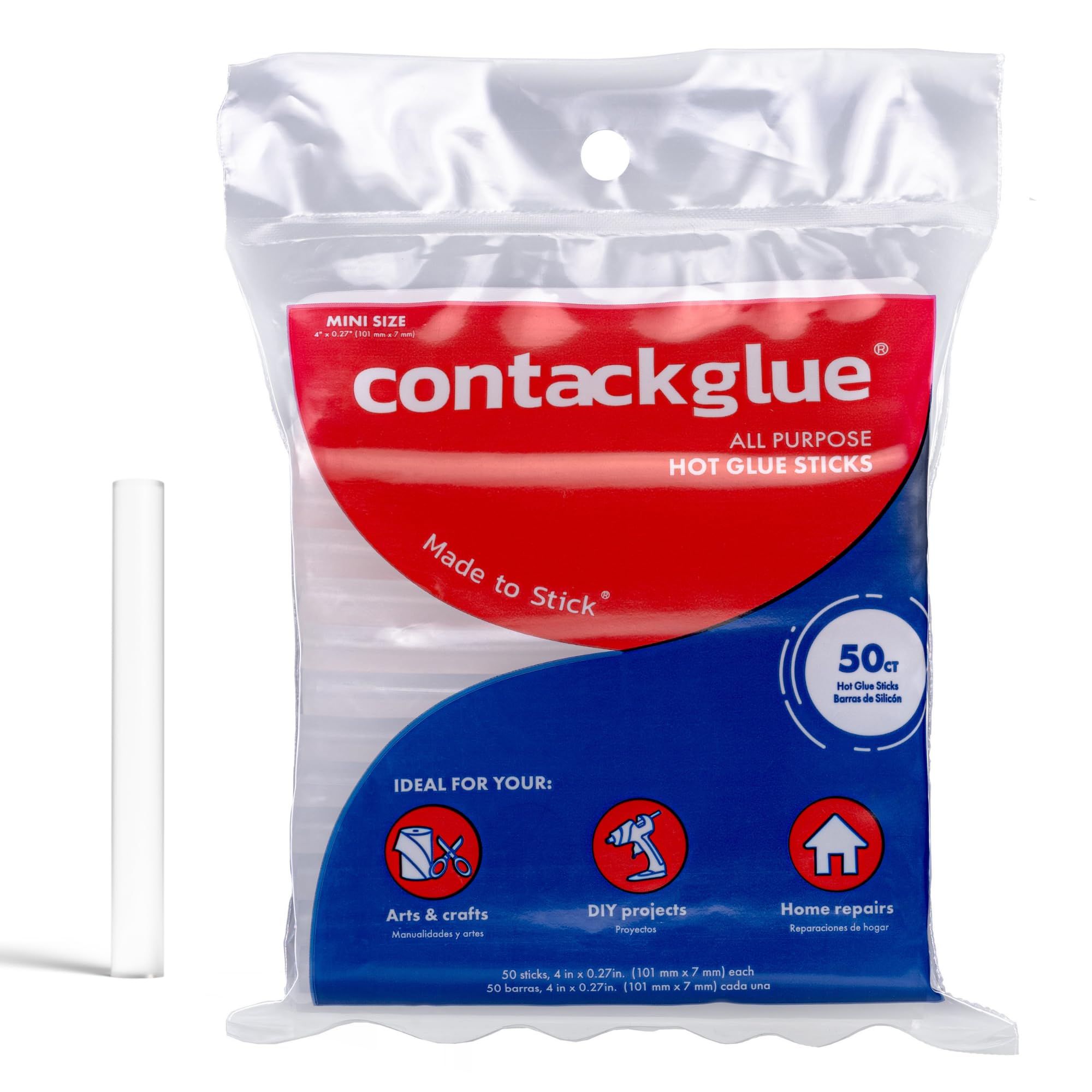 50-Pack Mini Hot Glue Sticks 4