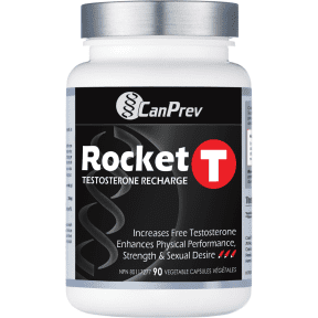 Canprev Rockett Testosterone Recharge - 90 VCaps for Men's Energy, Vitality & Performance - Boost Stamina & Muscle Growth - Ideal for Workout & Fitness Enthusiasts