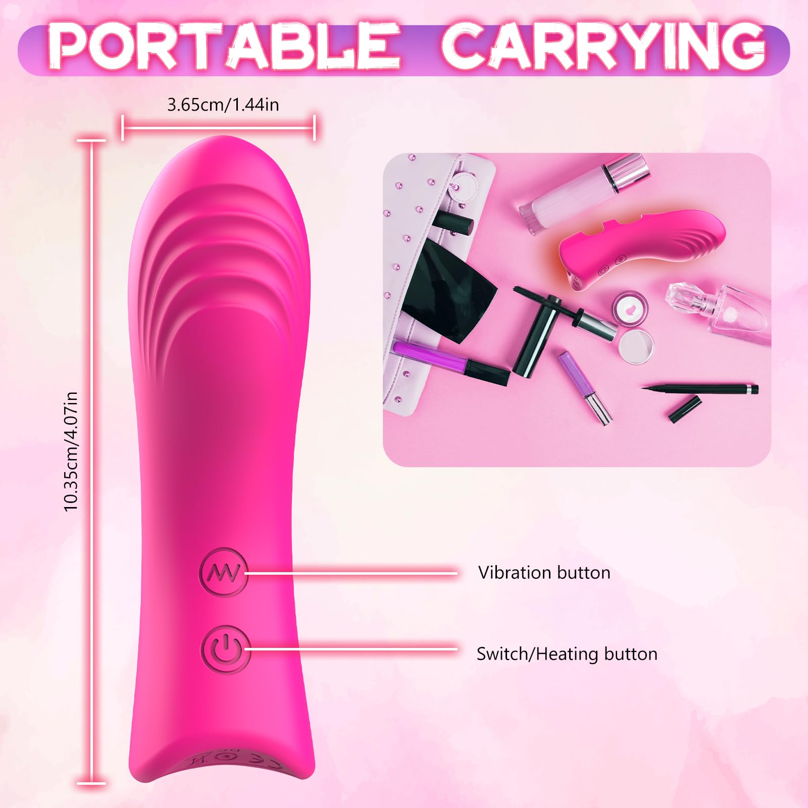 Bluetooth Finger Vibrator with App Control - 9 Vibration Modes for Clitoral & G-Spot Stimulation - Rechargeable Waterproof Sex Toy for Women & Couples - Perfect for Travel & Intimate Moments
