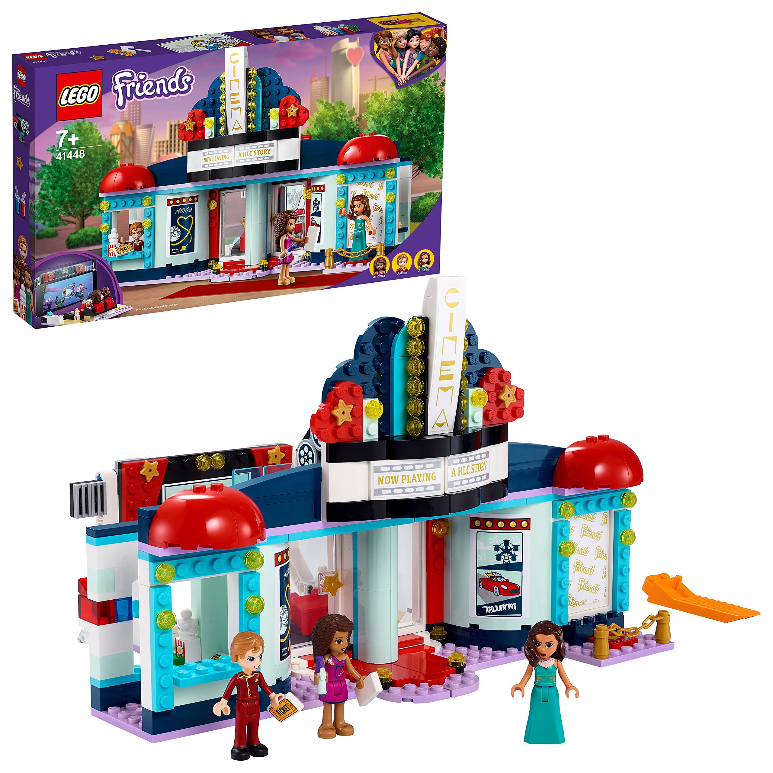 LEGO 41448 Friends Heartlake City Movie Theater Building Set - Creative Play for Kids, Perfect for Birthday Gifts & Role-Playing Scenes
