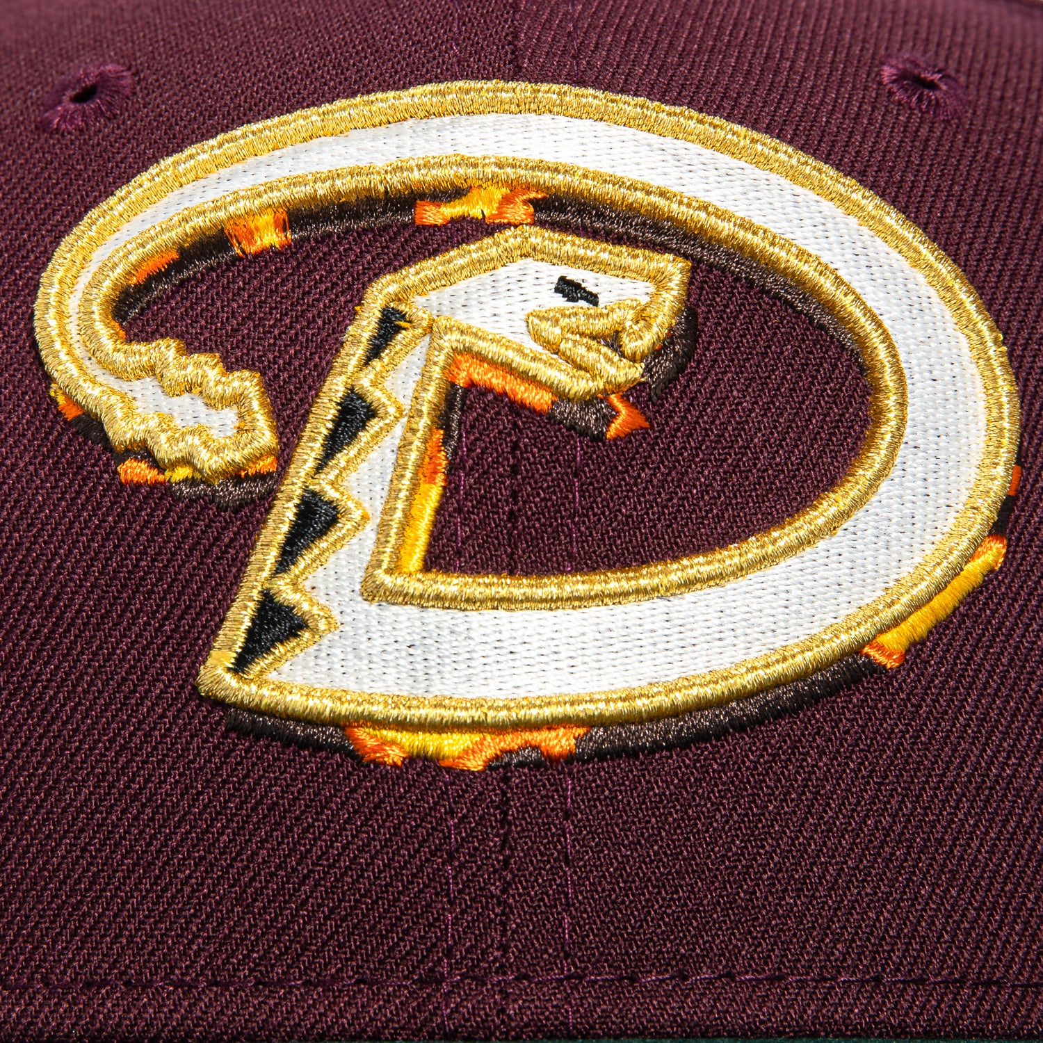 New Era 59Fifty MLB Arizona Diamondbacks Inaugural Patch Tortoise Shell Snapback Hat - Maroon & Green | Official Licensed Baseball Cap for Fans, Streetwear & Sports Enthusiasts