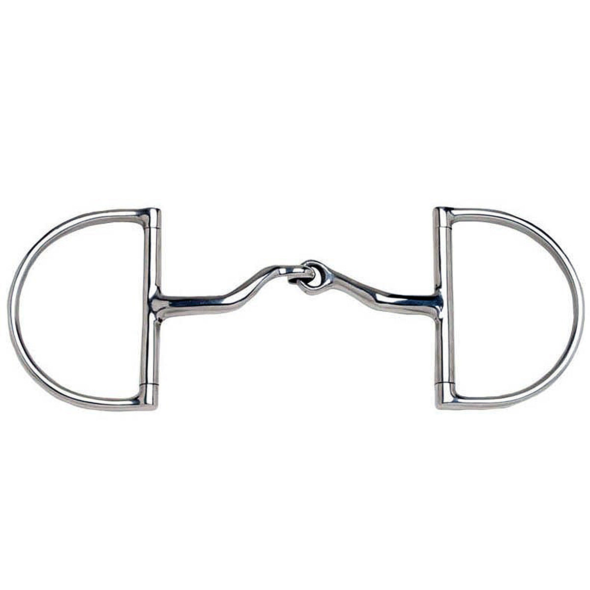 JP Korsteel Stainless Steel Jointed Port Hunter Dee Ring Snaffle Bit - English Horse Riding Bit for Dressage, Jumping & Trail Riding