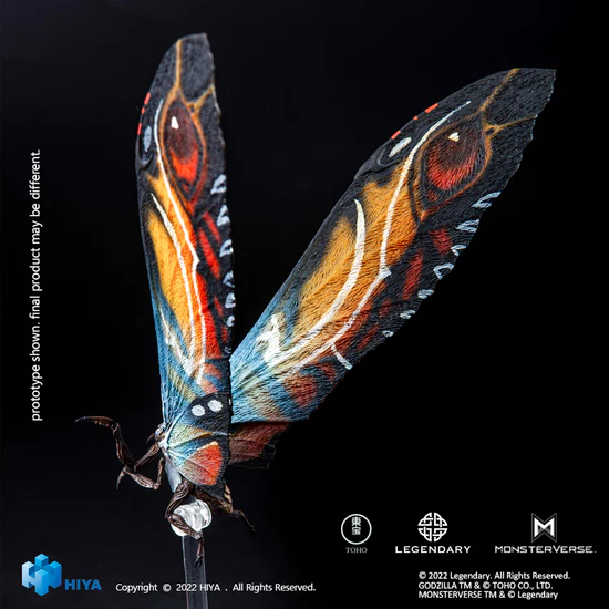 HIYA 14-inch Godzilla King of The Monsters Action Figure - Mothra Reissue Version Collectible Toy for Movie Fans & Monster Enthusiasts | Perfect for Display, Gifts & Anime Collections