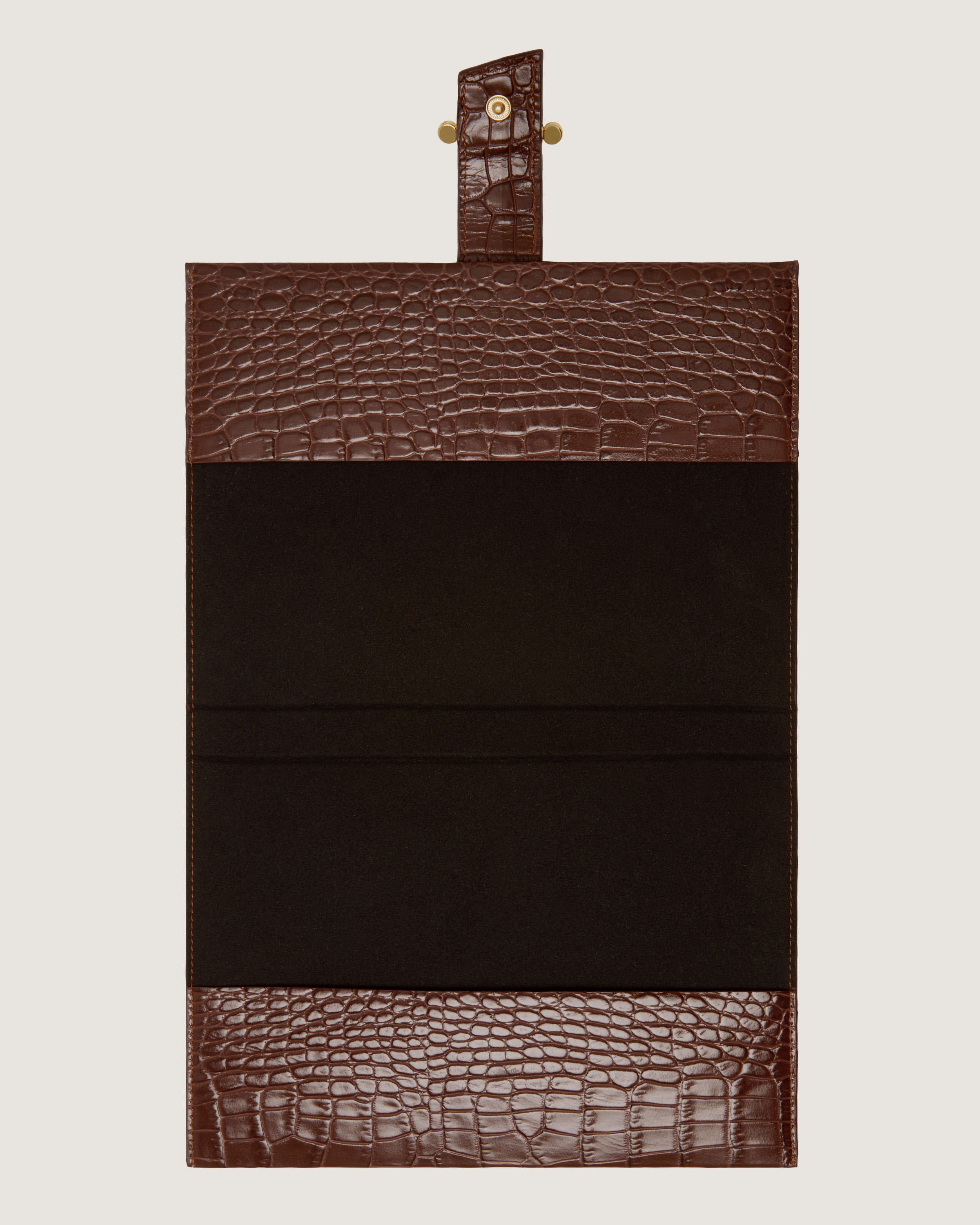 Premium Croc Embossed Leather Notebook - Chocolate Brown Journal for Writing, Note Taking & Business Meetings - Perfect Gift for Professionals & Students