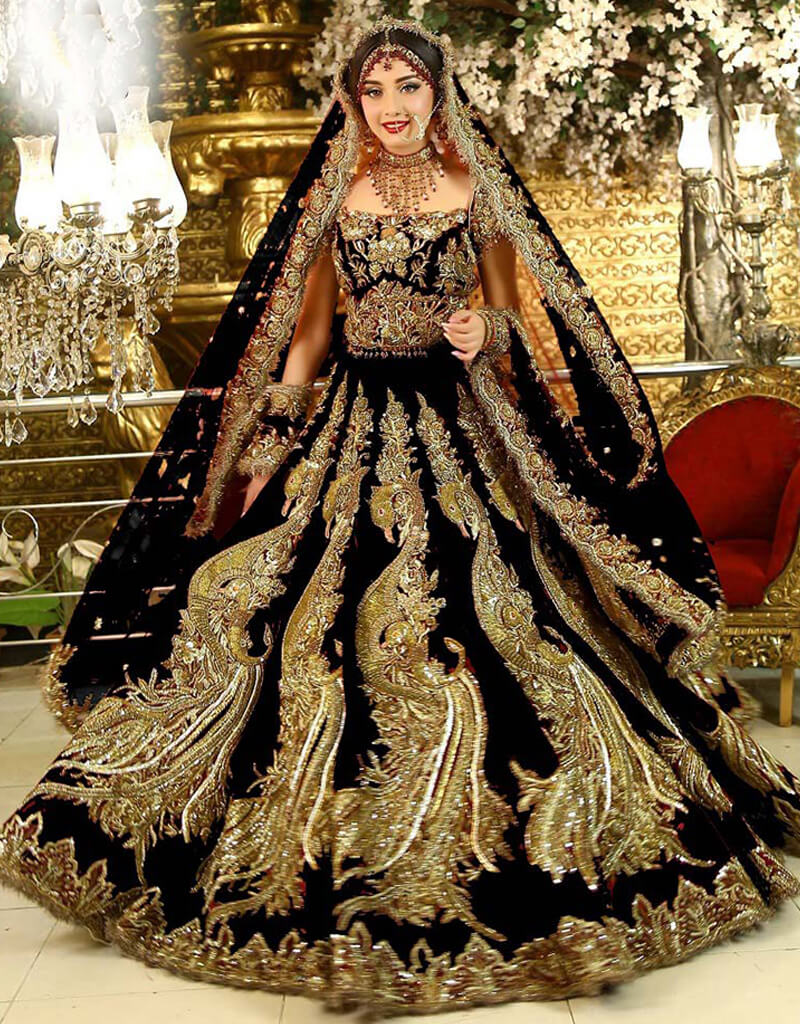 Black Velvet Lehenga Choli Dress for Women | Traditional Indian Bridal & Party Wear | Perfect for Weddings, Festivals & Special Occasions