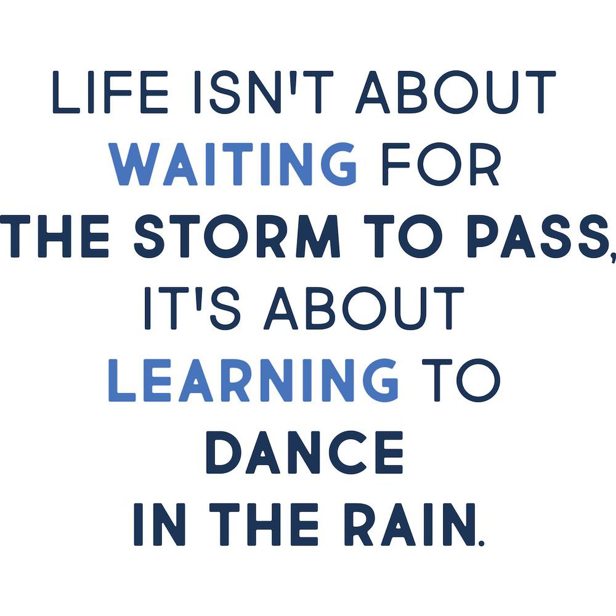 Learning To Dance In The Rain 11 oz Ceramic Coffee Mug - Inspirational Gift for Teachers, Nurses, Friends - Perfect for Hot Coffee, Tea & Office Use
