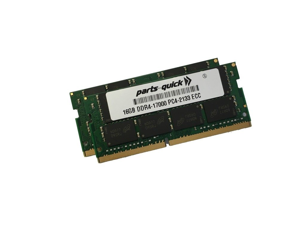 32GB (2x16GB) DDR4 2133MHz ECC SODIMM RAM Memory Kit for MSI WS60 6QJ Laptop - Compatible with Workstations & High-Performance Notebooks - PARTS-QUICK Brand