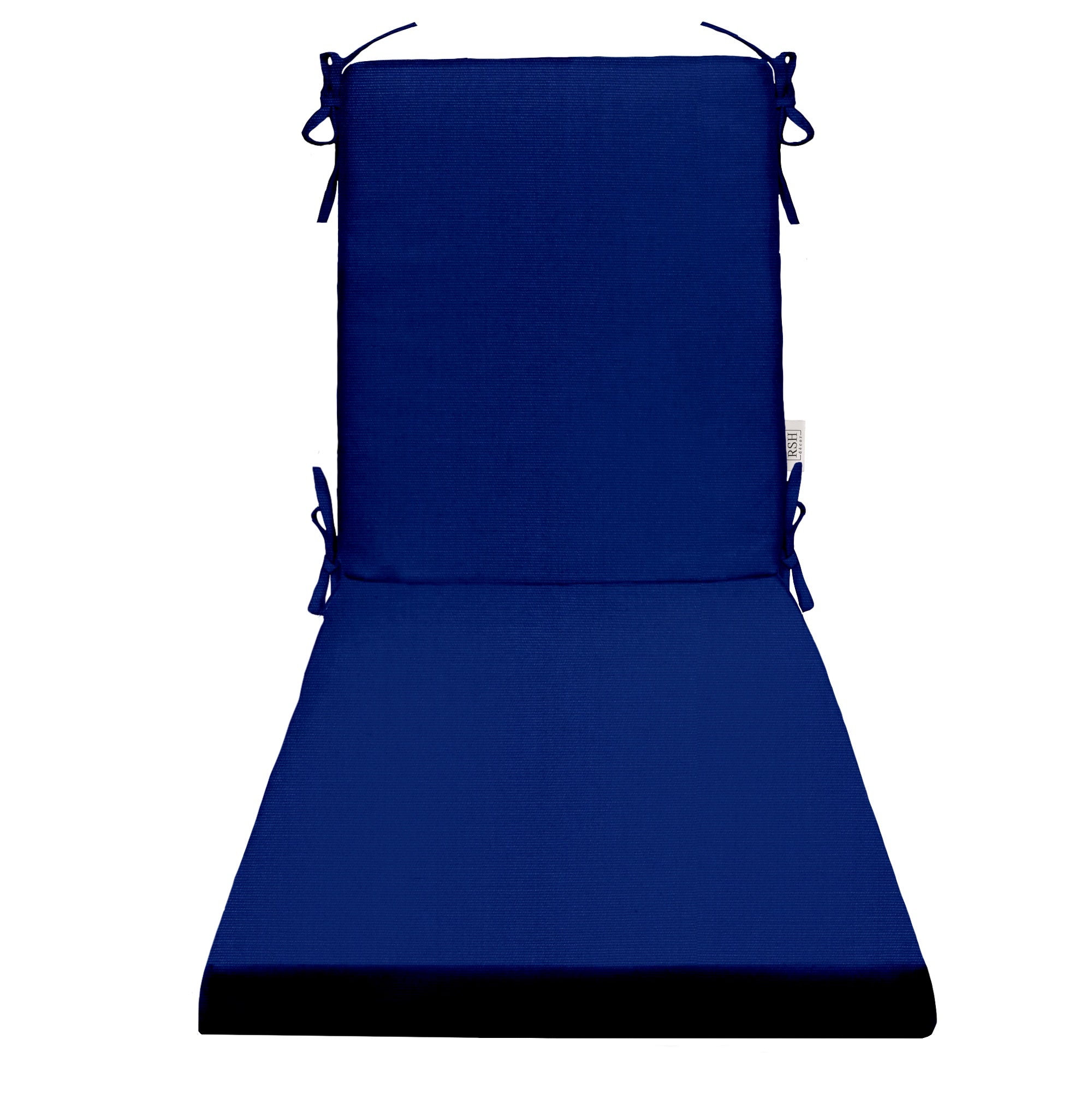 Sunbrella Canvas Blues 2 Foam Chaise Lounge Chair Cushion - Waterproof Outdoor Patio Furniture Cushion for Poolside, Deck, and Garden Relaxation