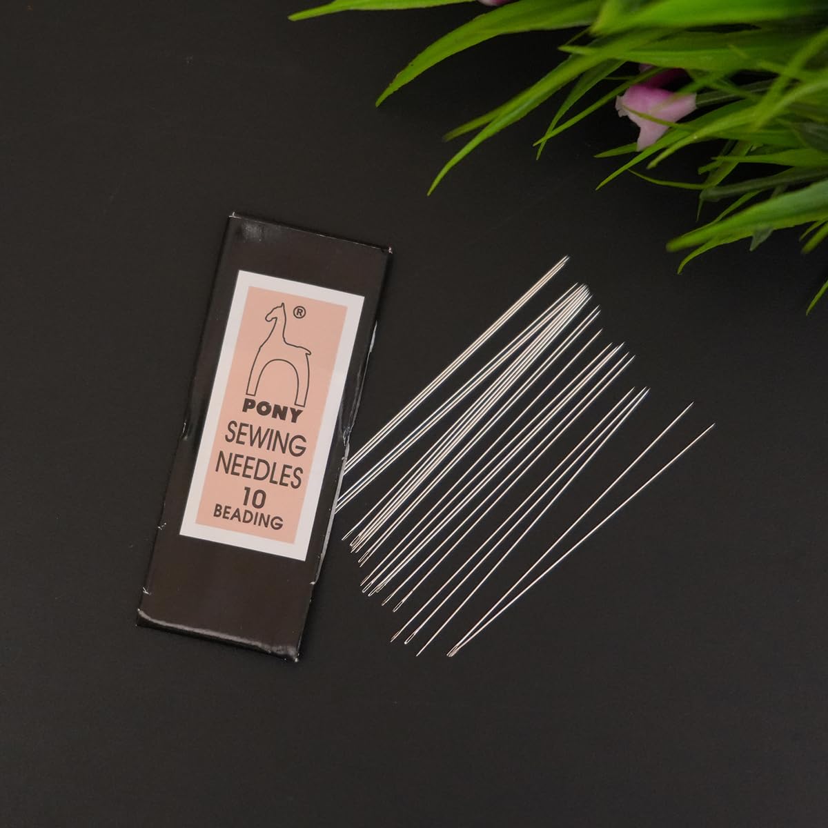 Premium Pony Beading Needles for Embroidery & Craft - Size 10 (25 Needles/Pack) - Perfect for DIY Jewelry, Cross Stitch & Handmade Decorations