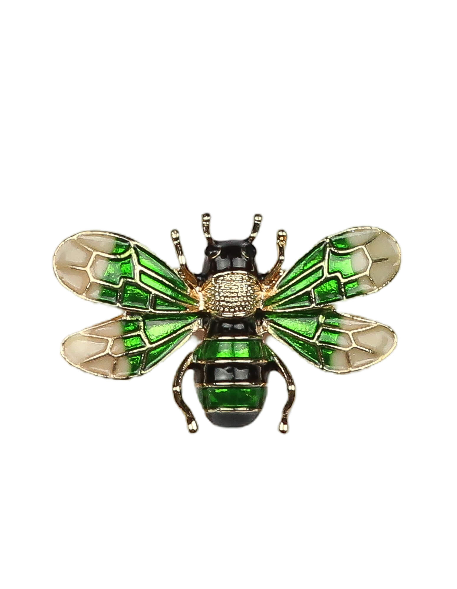 DÉCLIC Bee Enamel Pin - Green Honeybee Brooch for Lapel, Jacket & Backpack - Cute Nature-Inspired Jewelry Gift for Women & Teens - Perfect for Everyday Wear, Collections & Gifts