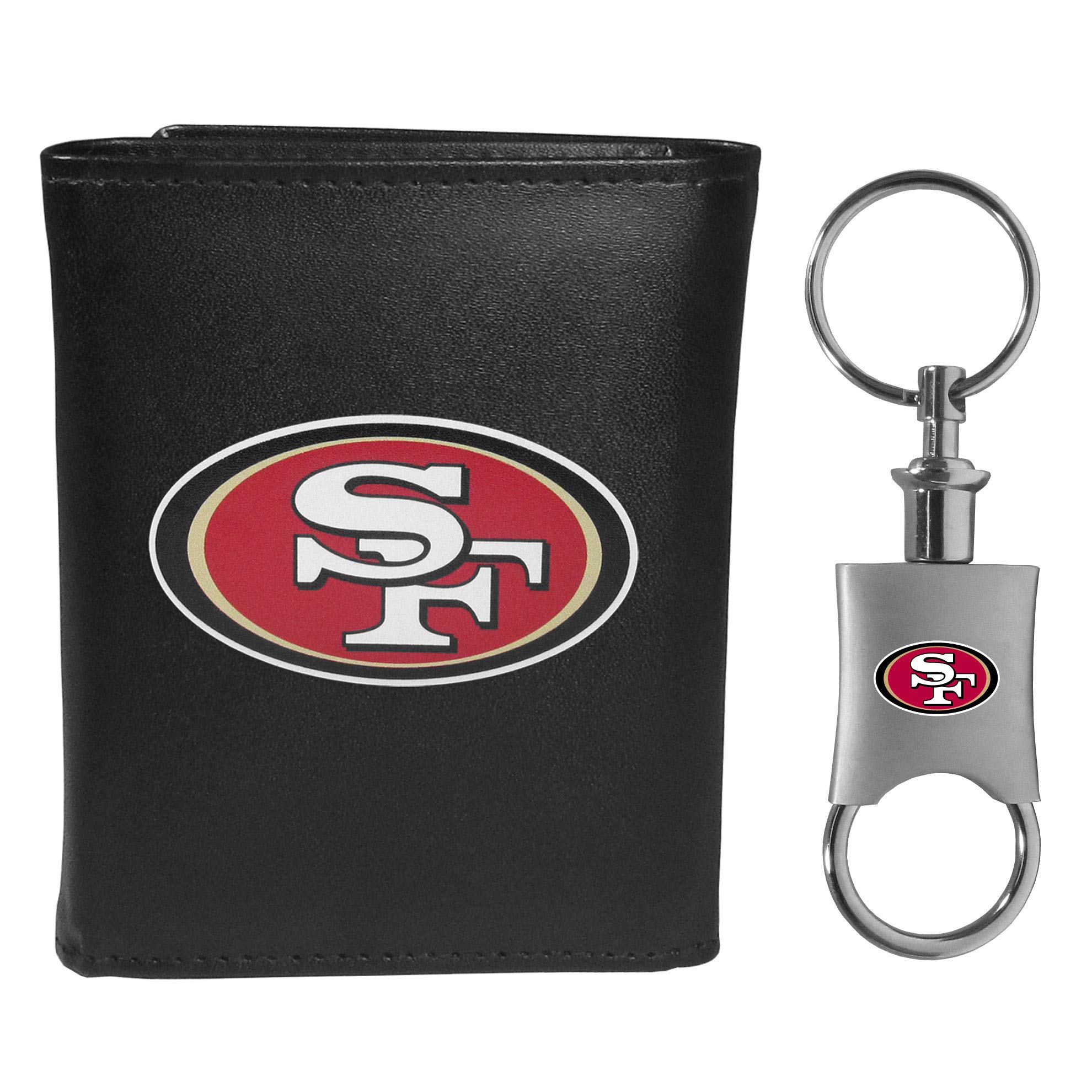 Siskiyou Genuine Leather Tri-Fold Wallet with Key Chain - Slim RFID Blocking Men's Wallet for Daily Use & Travel