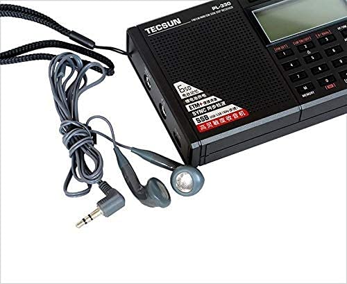 Portable Digital FM/AM/SW/LW/SSB Radio with Loud Speaker, Earphone Jack, Sleep Timer & Alarm - Full Band Receiver for Emergency, Outdoor, Travel & Home Use - Black