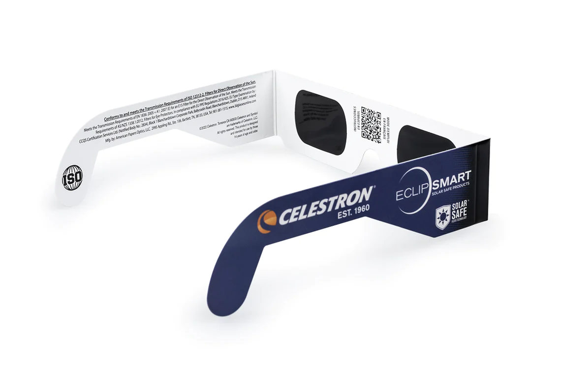 EclipSmart Solar Eclipse Glasses - ISO & CE Certified Safe Viewing Glasses for Solar Eclipses - Perfect for Astronomy Enthusiasts & Family Outdoor Events