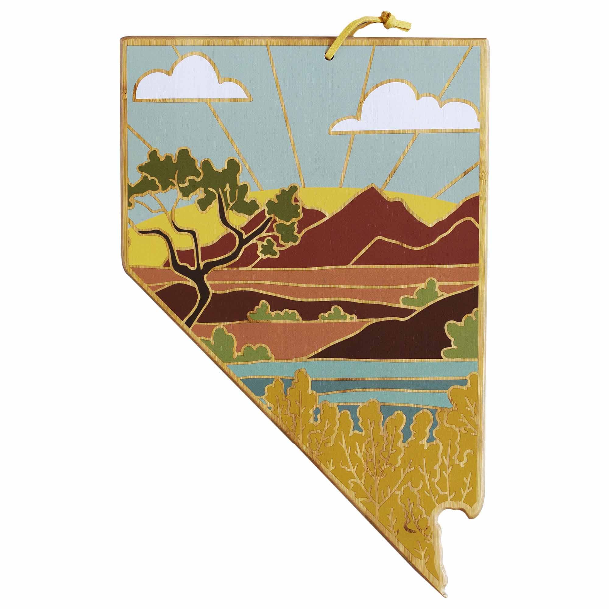 Premium Nevada Wood Cutting Board with Handcrafted Artwork by Summer Stokes – Perfect for Kitchen Prep, Charcuterie Boards & Home Decor