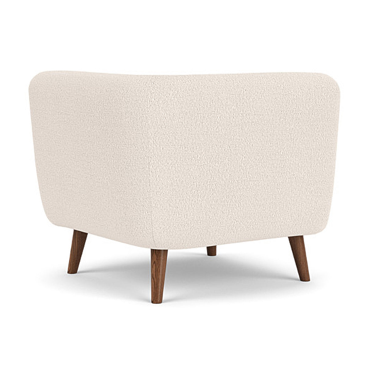 Alfred Boucle Left 1 Seater Modular Sofa - Modern Accent Chair for Living Room, Bedroom & Office - Comfortable Small Space Furniture