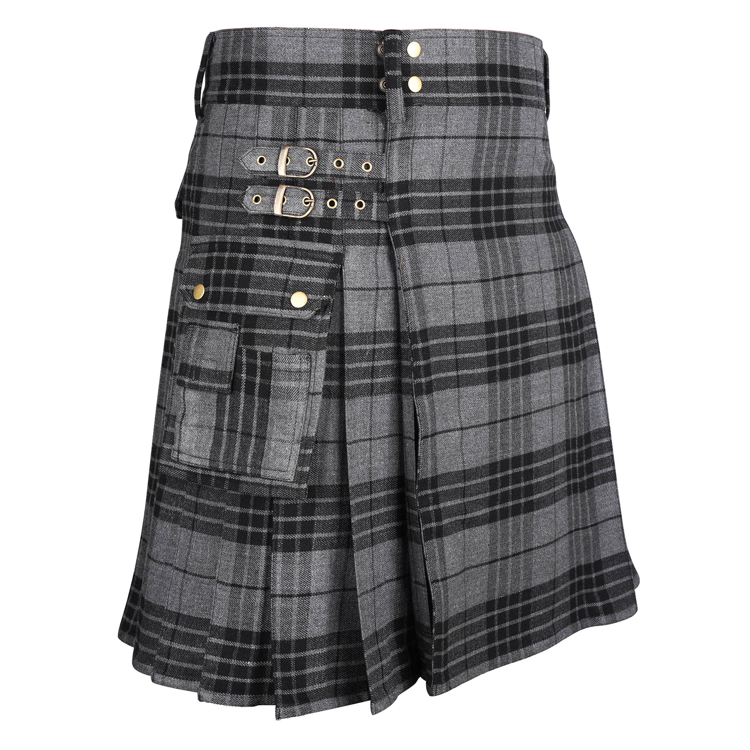 Custom Plus Size Men's Heavy 16oz Tartan Utility Kilt - Durable Scottish Kilt for Outdoor Activities, Renaissance Fairs & Cosplay