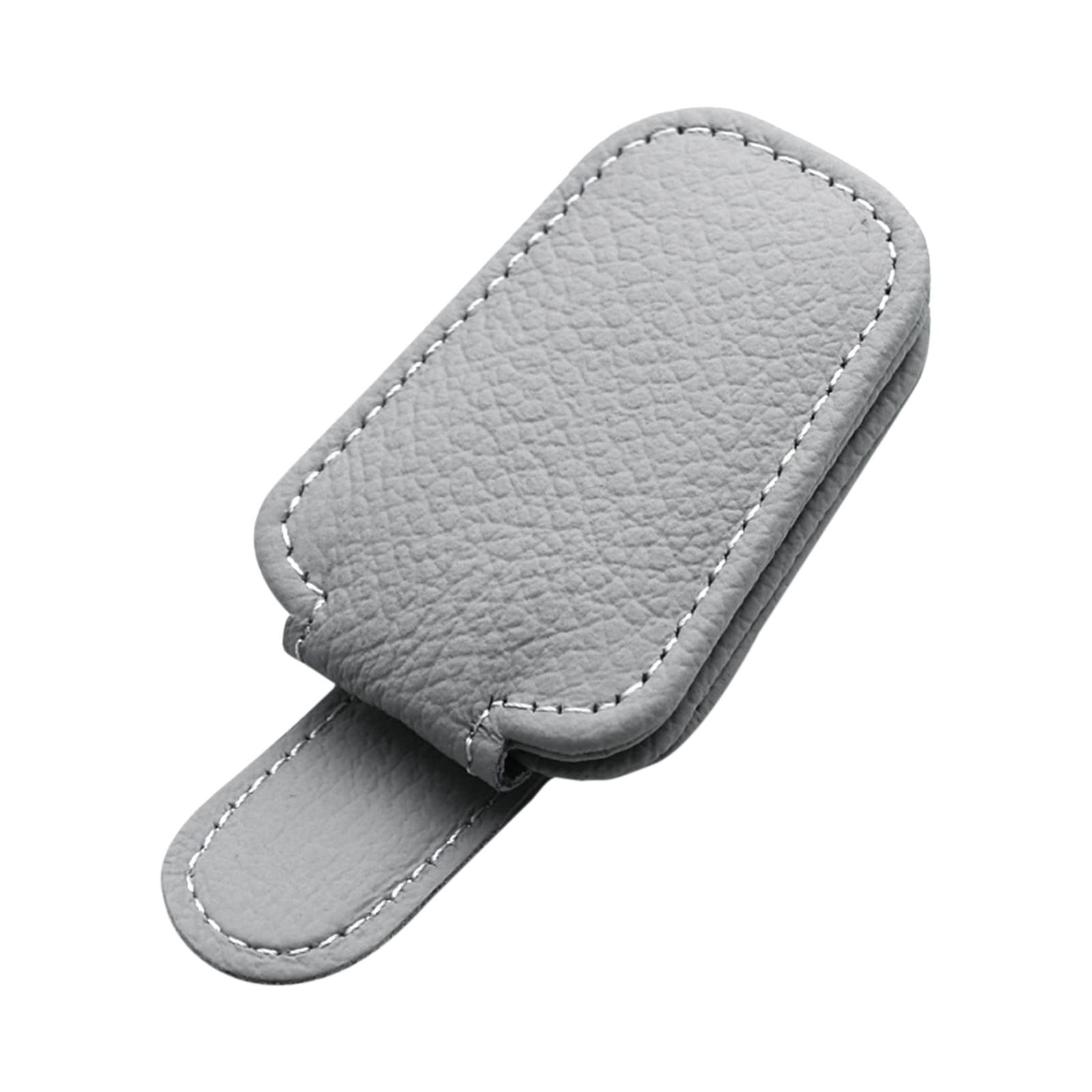 Car Sun Visor Glasses Holder - Premium Leather Sunglasses Clip Storage Case | Auto Interior Accessories for Men & Women | Perfect for Road Trips & Daily Commutes