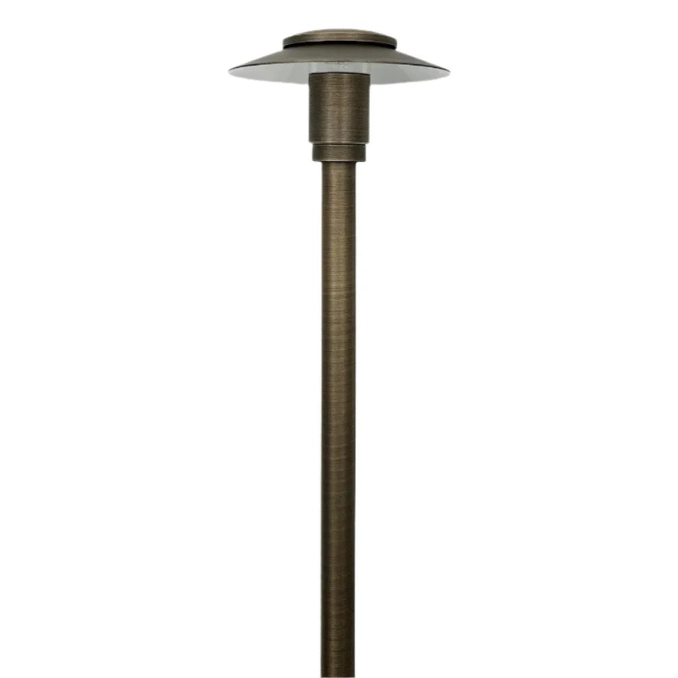 BPLP11 Stelvio SH Antique Brass Path Light - Low Voltage Outdoor Landscape Lighting for Garden, Walkway, and Driveway Illumination