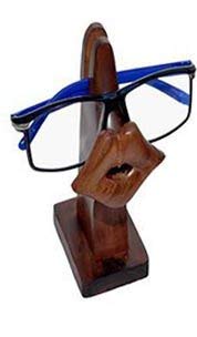 Premium Wooden Eyeglass Holder - Nirvana Class Lip Design Spectacle Stand | Stylish Sunglass & Eyewear Display Organizer for Home, Office, and Retail Store Decor